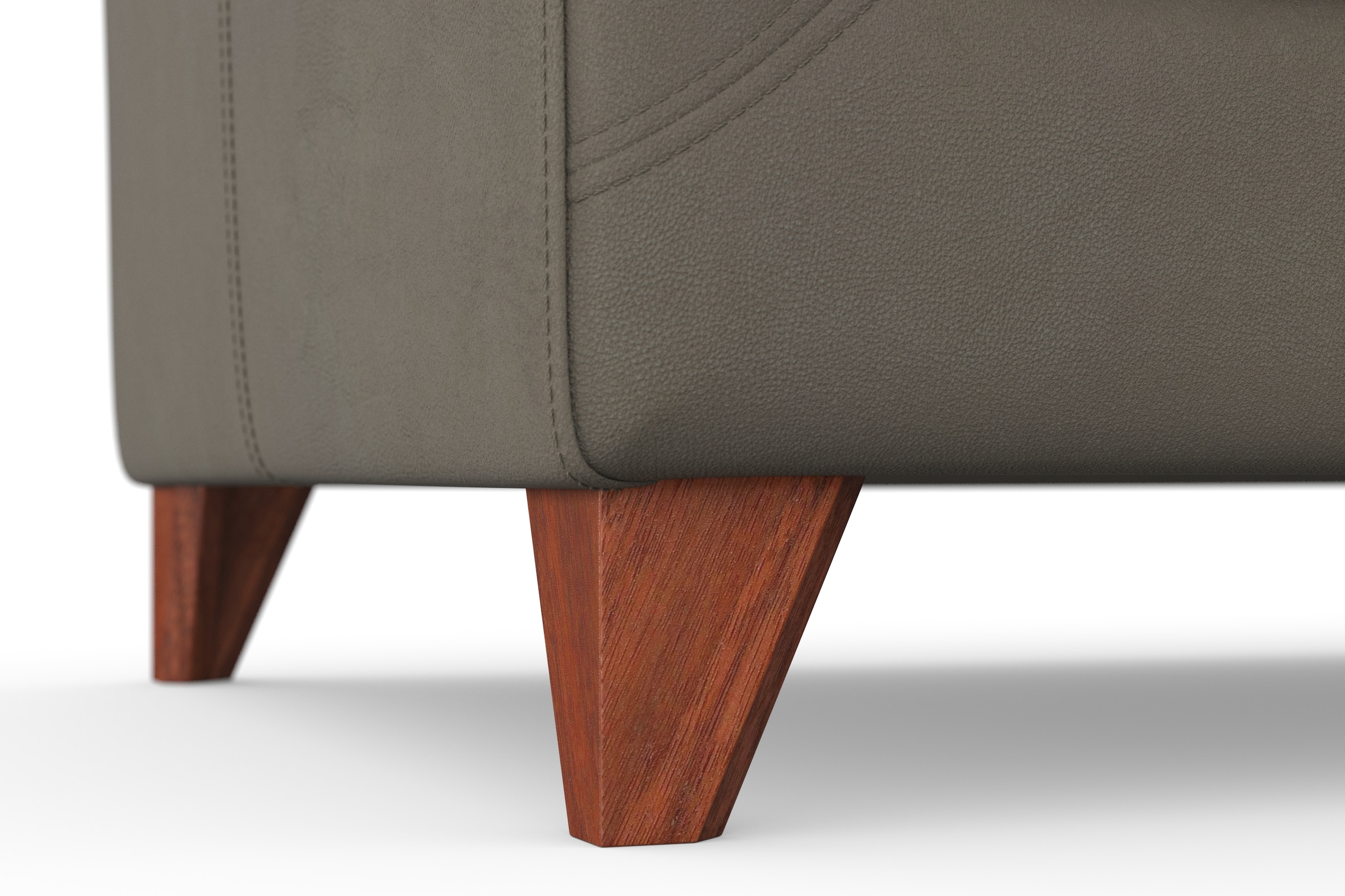 machalke® 3-Sitzer »amadeo«, Ledersofa mit geschwungenen Armlehnen, Breite 213 cm