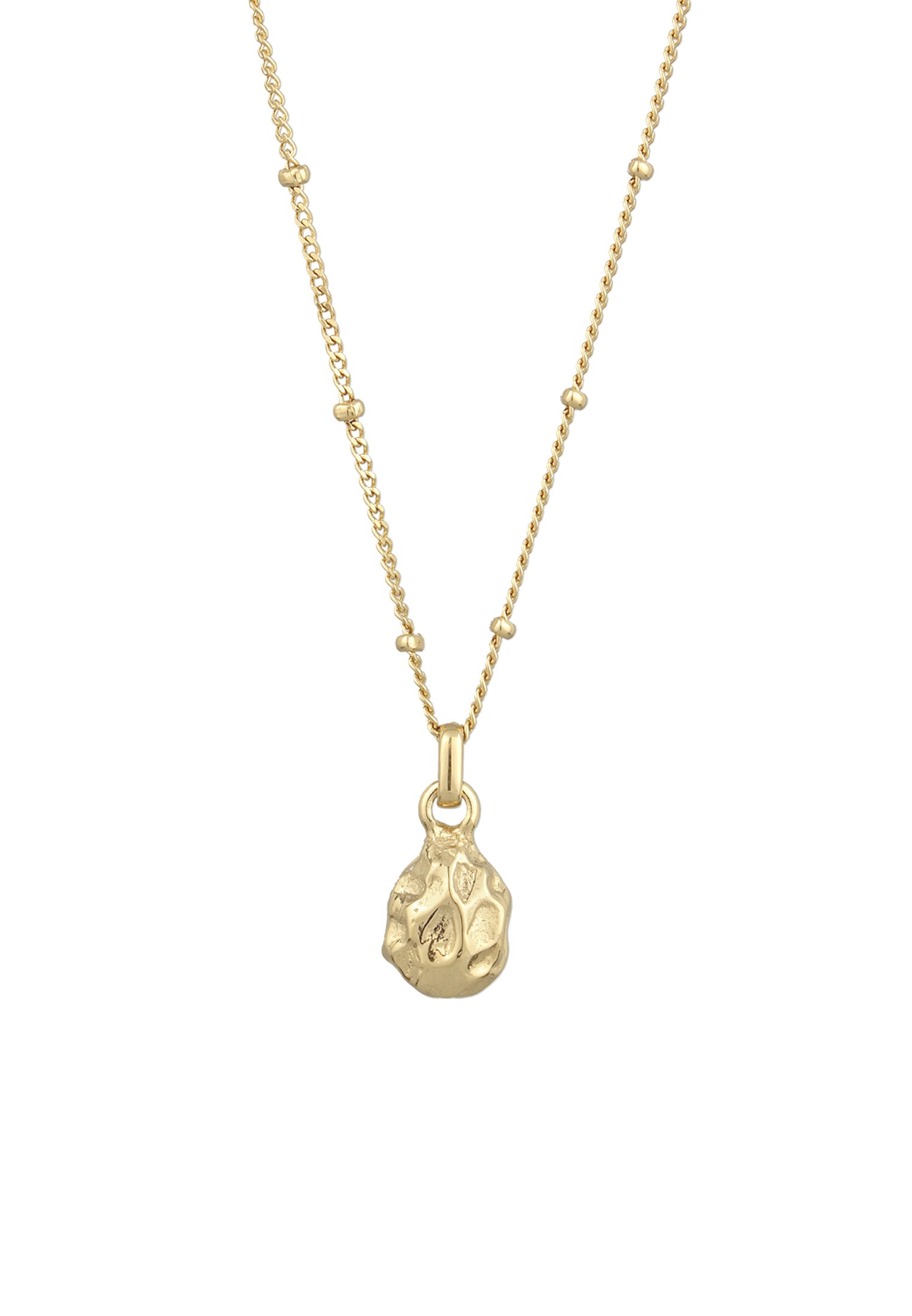 Elli Kette mit Anhänger »Halskette Kugelkette mit Tropfen Anhänger Glas Kristalle Rose 925 Sterling Silber vergoldet«