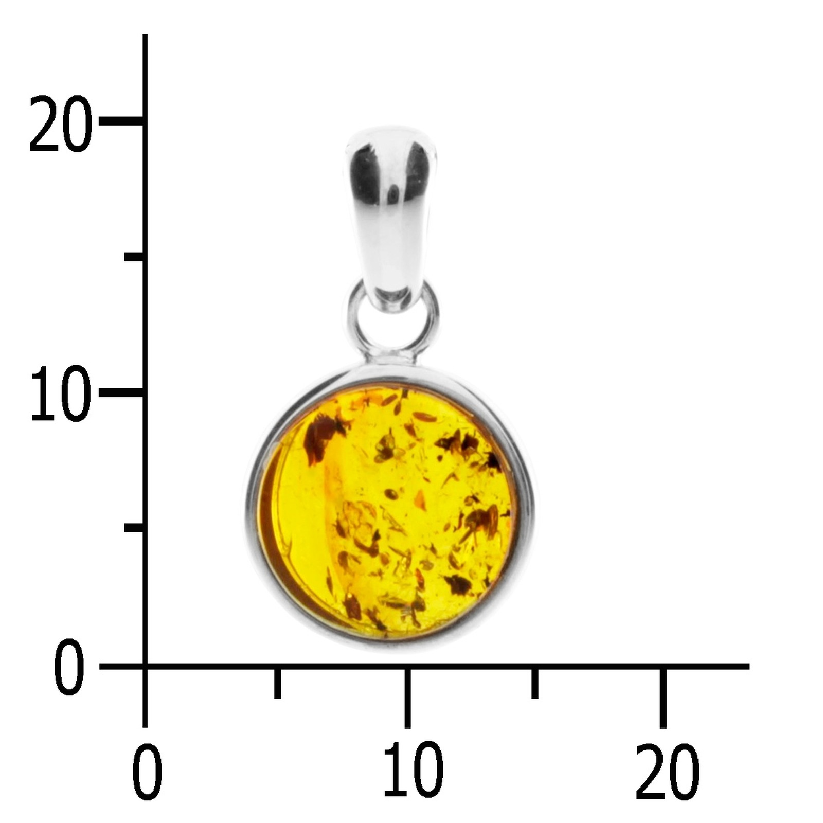 OSTSEE-SCHMUCK Kettenanhänger »- Frouke 10 mm - Silber 925/000 - Bernstein«