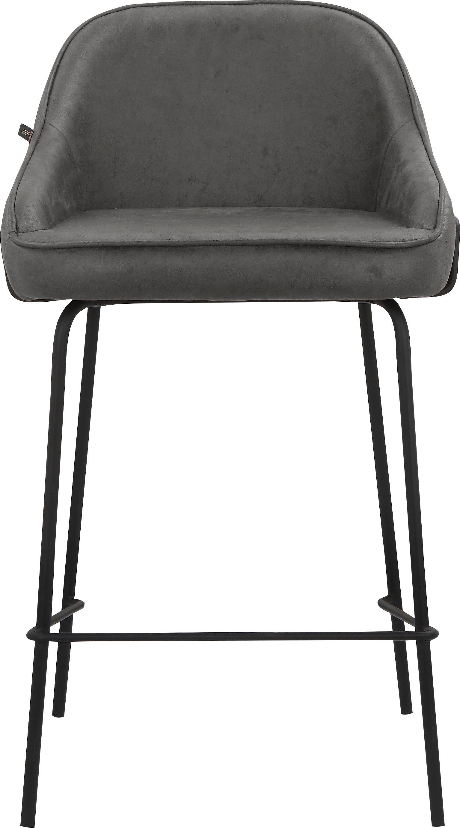 Leonique 4-Fußstuhl »Puant«, 2 St., Luxus-Microfaser, mit Stoff aus Polyester/recyceltem Polyester, Sitzhöhe 65 cm
