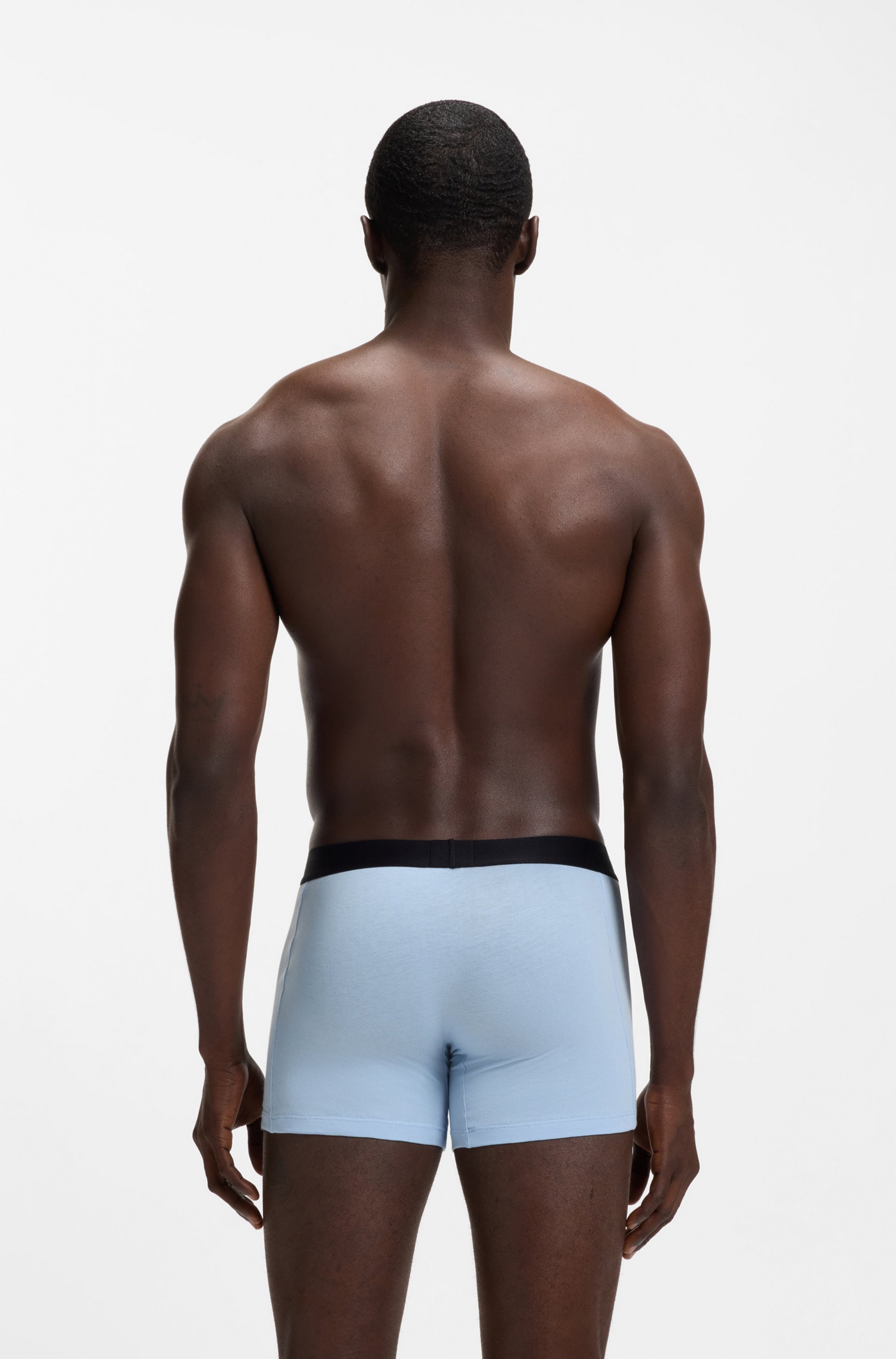 BOSS Boxershorts »Boxer Brief 3P BOSS ONE« 3 Stk. elastischer Bund mit Logo, 1x gemustert, 2x uni