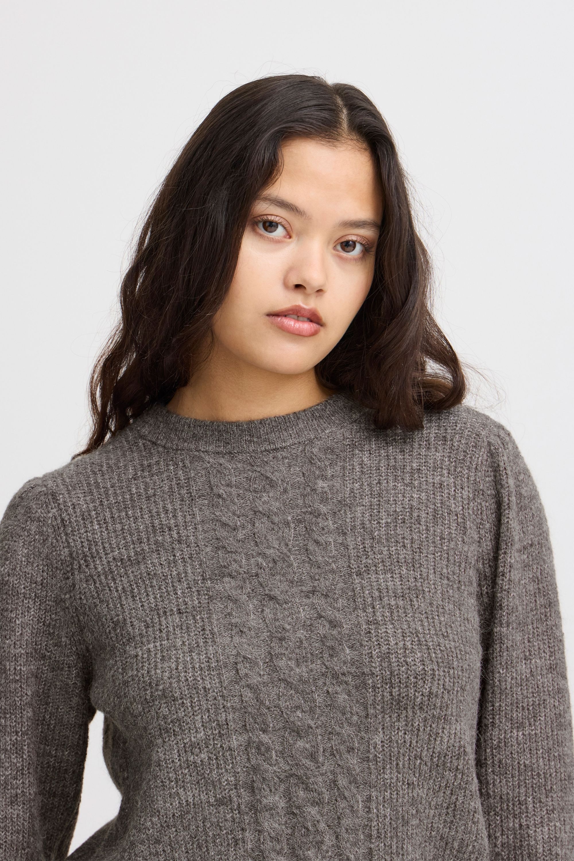 Ichi Strickfleece-Pullover »Strickpullover IHKAMARA MS3«