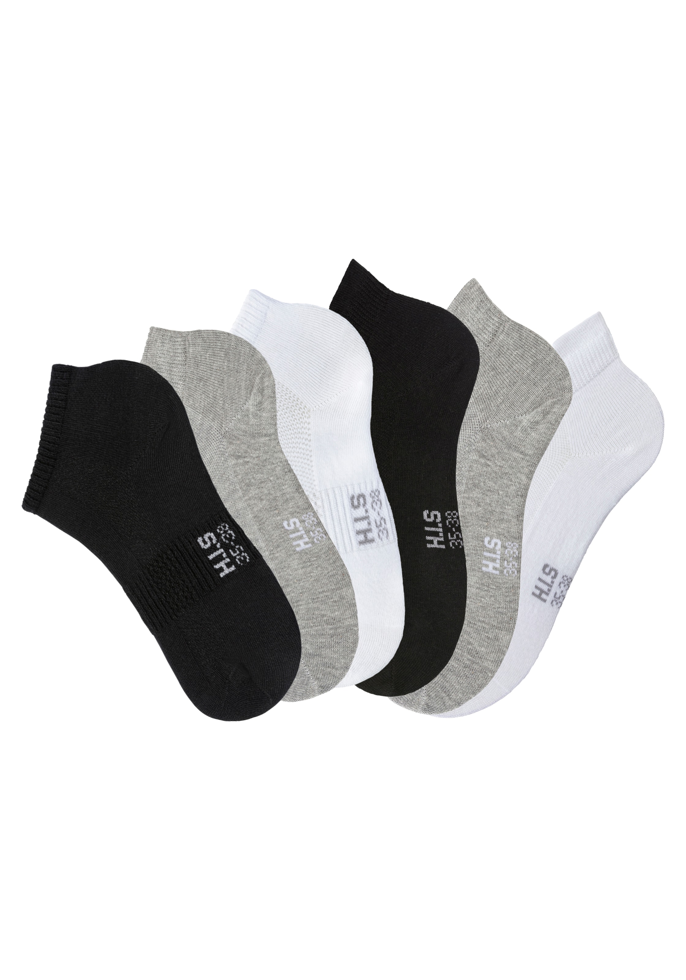 H.I.S Sportsocken, (Packung, 6 Paar), Kurzsocken und Sneakersocken in einem Pack