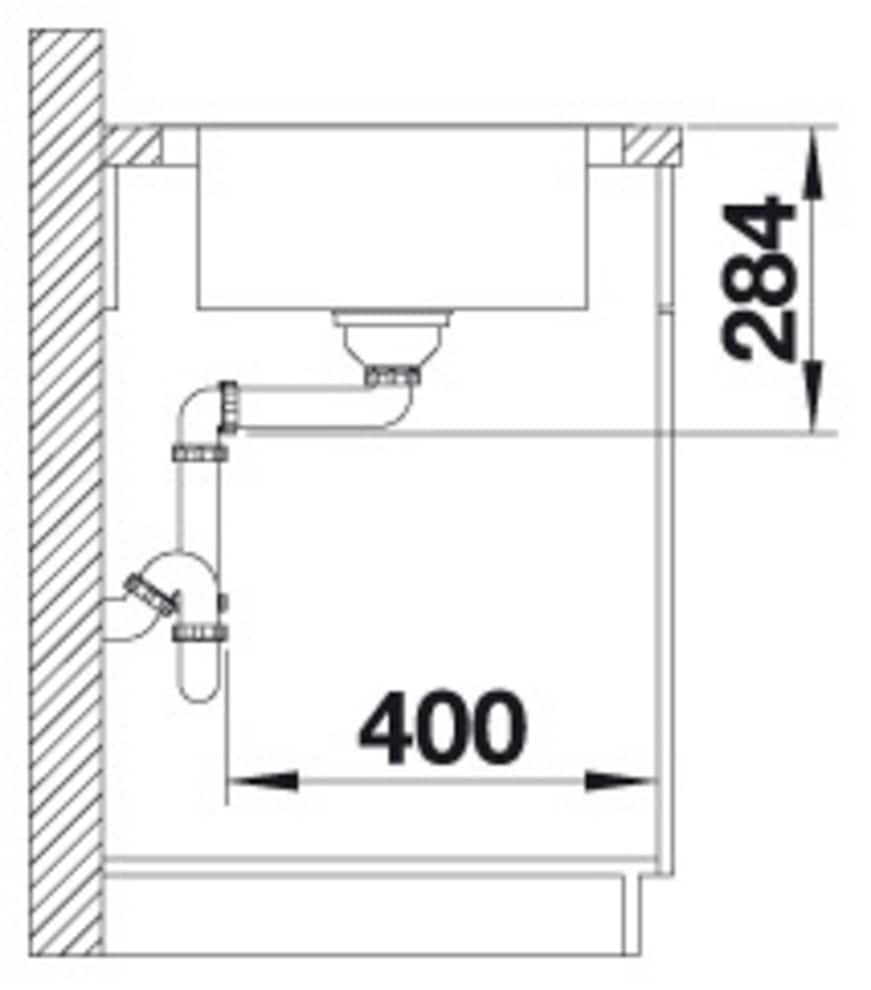 Blanco Edelstahlspüle »DINAS 45 S Mini« 1 Stk. tlg. zum wechselseitigen Einbau geeignet