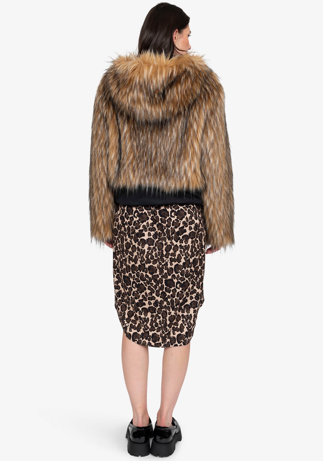 Sportalm Kitzbühel Fellimitatjacke mit Kapuze Regular fit mit Rundhalsausschnitt