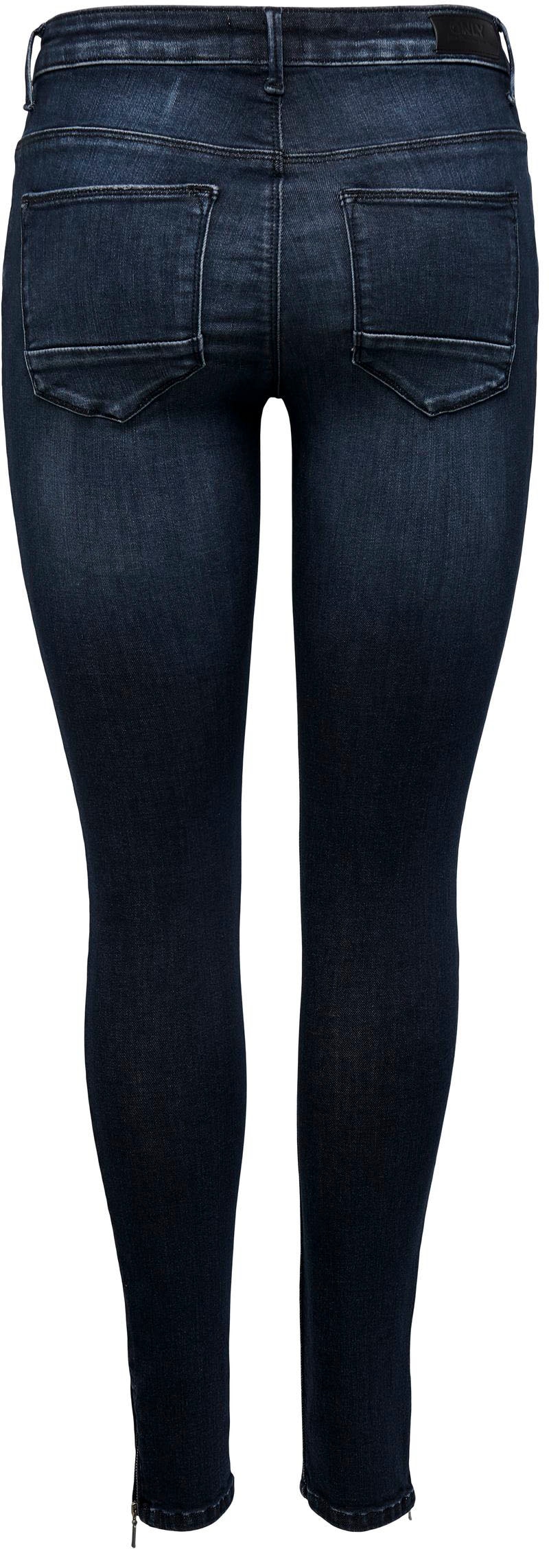 ONLY Skinny-fit-Jeans »ONLKENDELL LIFE REG SK ANKLE«, mit Zipper am Saum