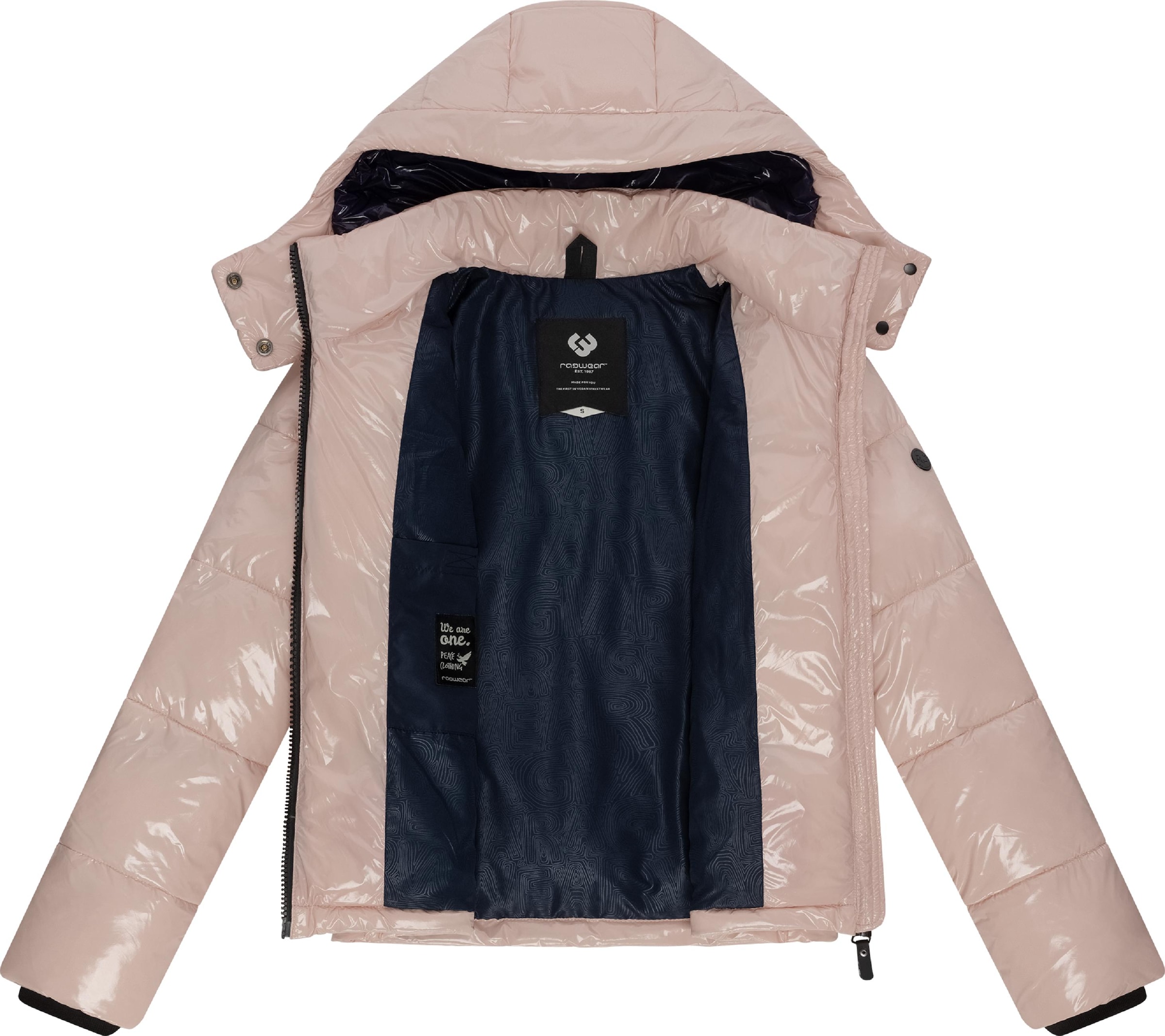 Ragwear Steppjacke »Winterjacke Roobie«, mit Kapuze, super stylische, gänzende Damen Winterjacke