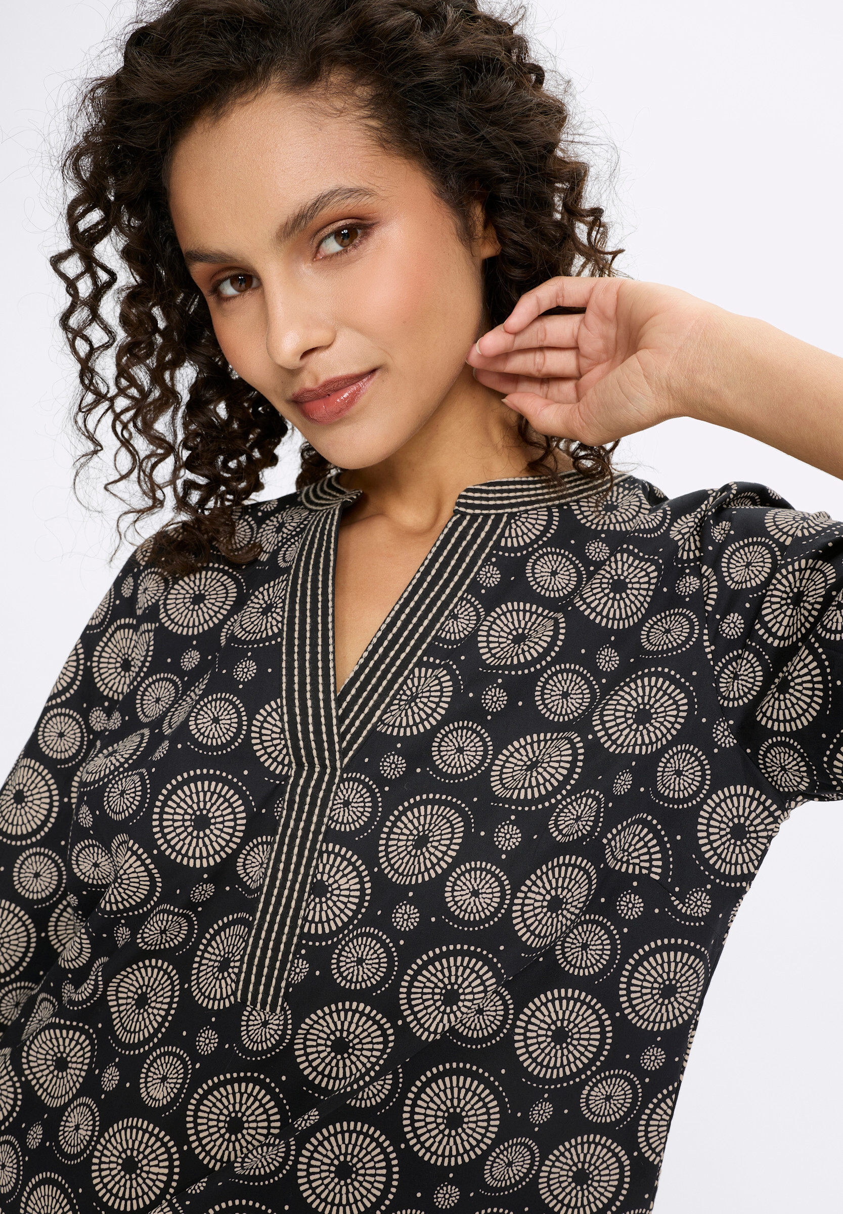 heine Druckkleid »Druck-Kleid Druckkleid in ausgestellter A-Form« Ohne Taschen