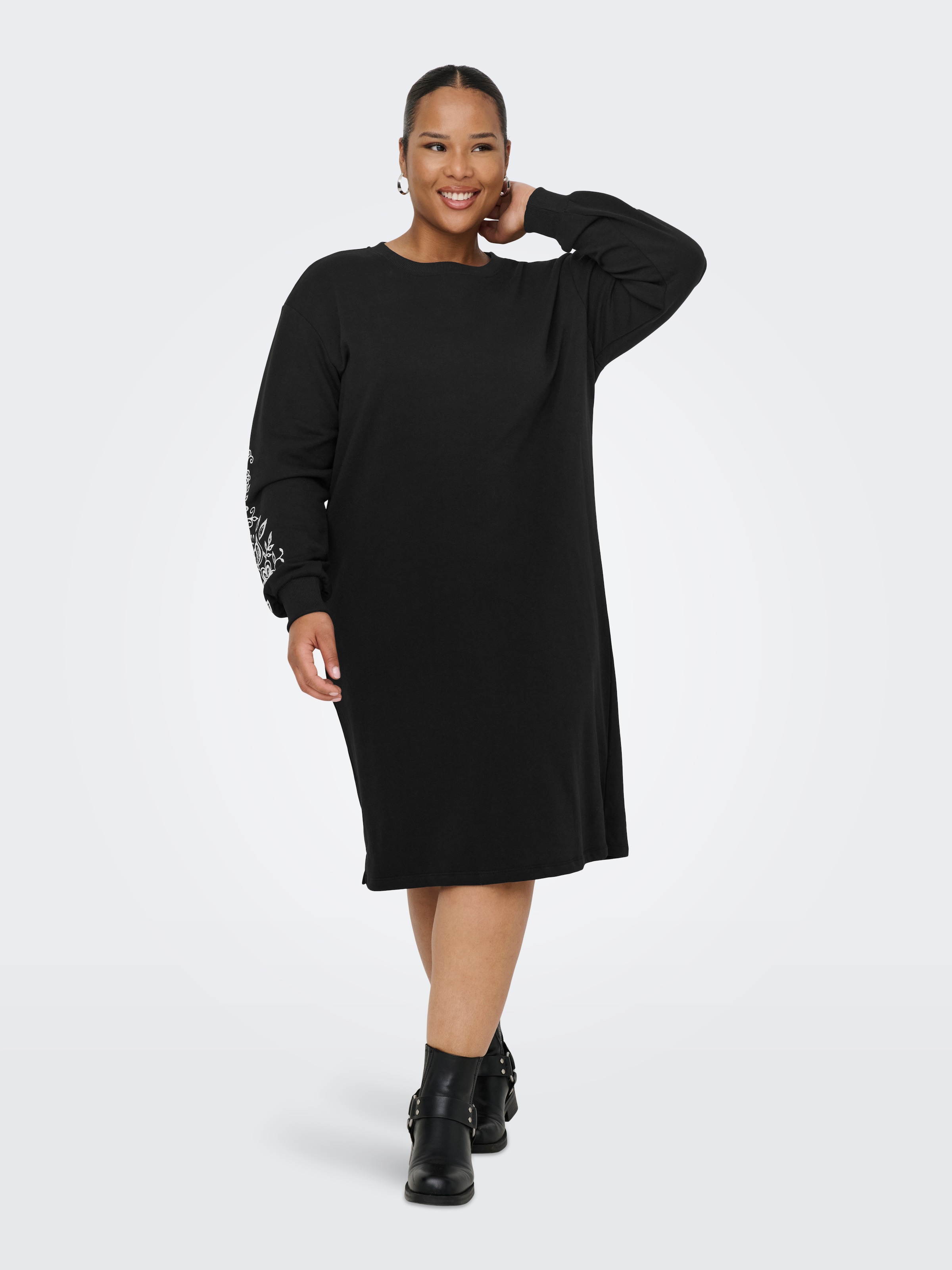 ONLY CARMAKOMA Sweatkleid »CARJENNA LS O-NECK SWEAT DRESS SWT«