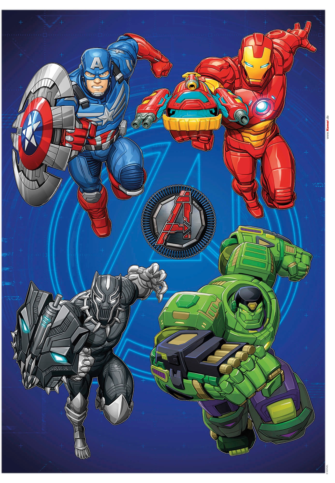 Komar Wandtattoo »Avengers Mech Strike«, (5 St.), 50 x 70 cm