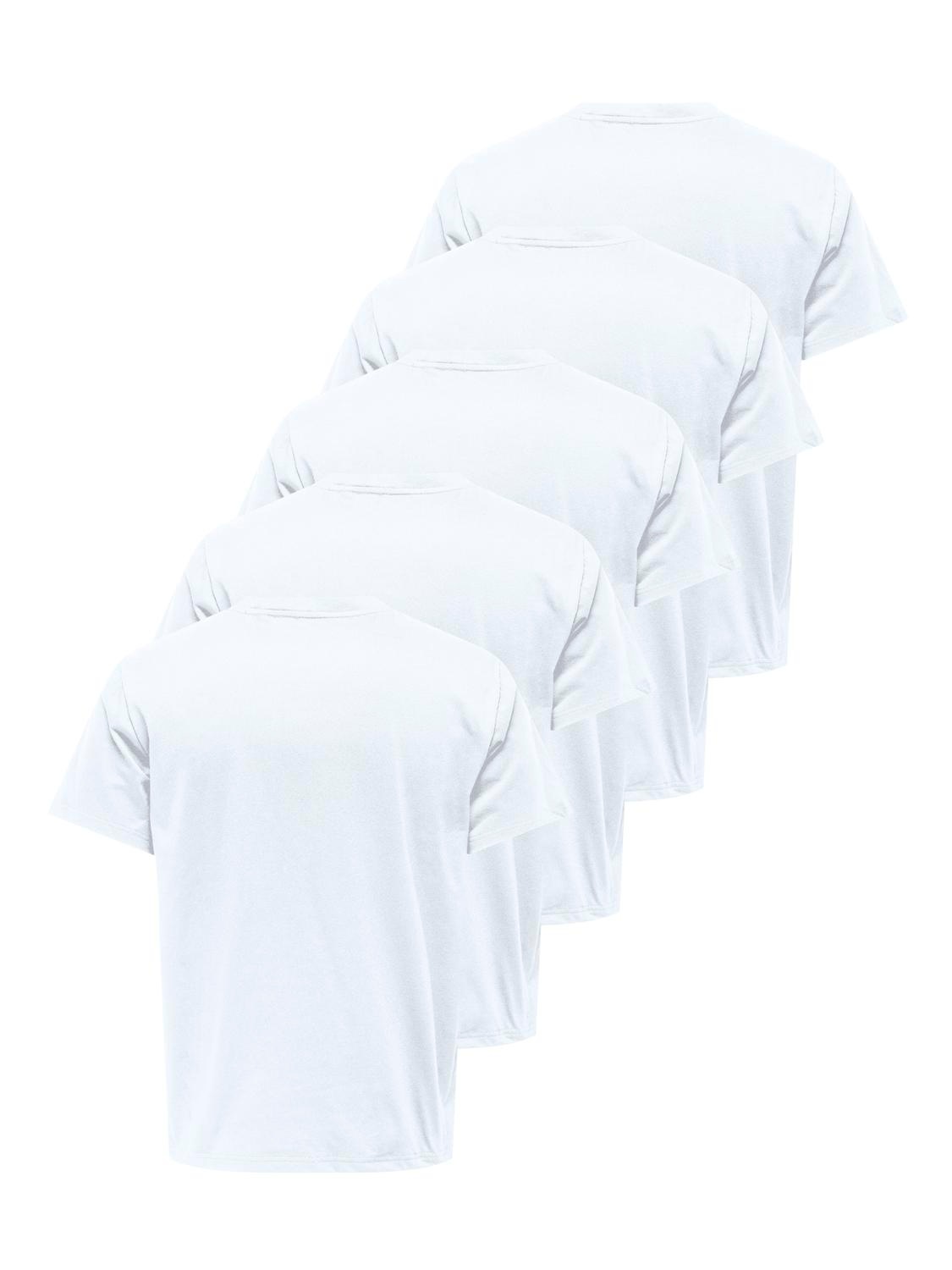 ONLY & SONS Rundhalsshirt »ONSJEFF REG SS TEE 5-PACK OTL« Packung, 5 tlg.