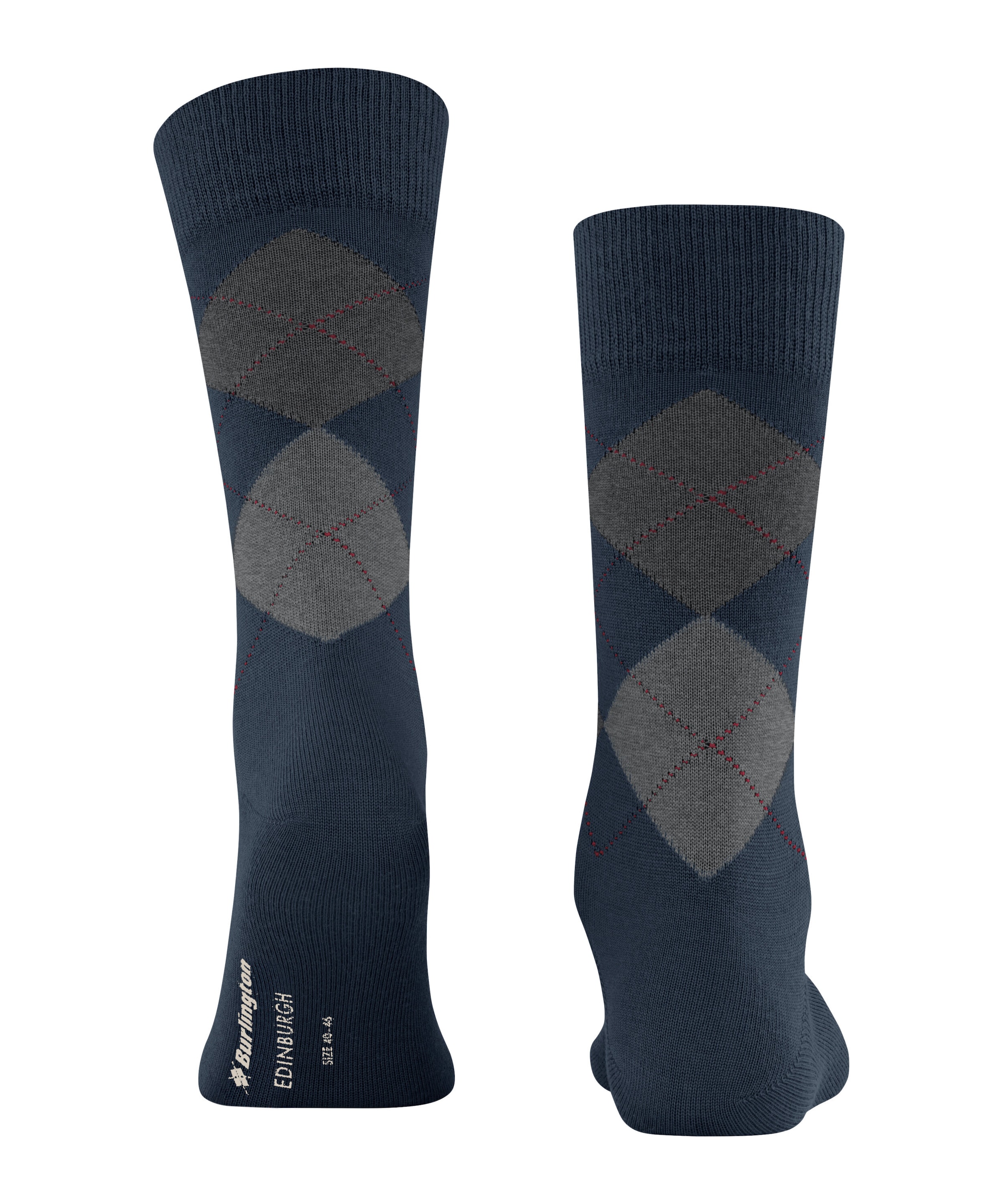 Burlington Socken »Edinburgh« Einheitsgröße 40-46, klassisches Argyle-Muster, wärmende Wollmischung