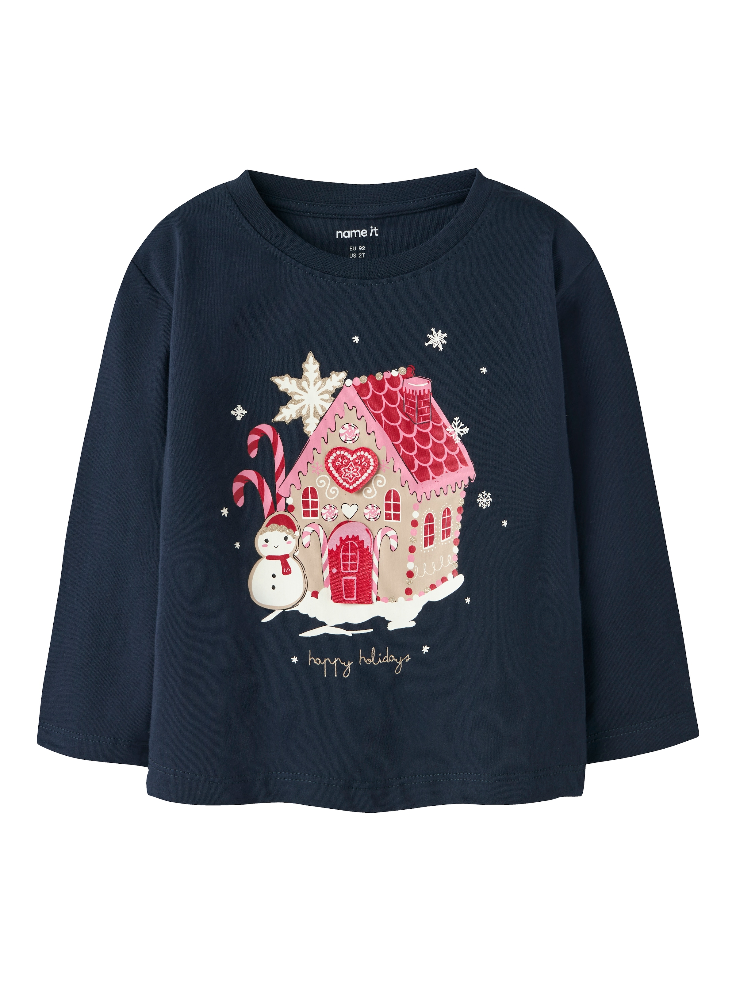 Name It Langarmshirt »NMFREPOLER LS NREG TOP BOX« Weihnachten, Baumwolle