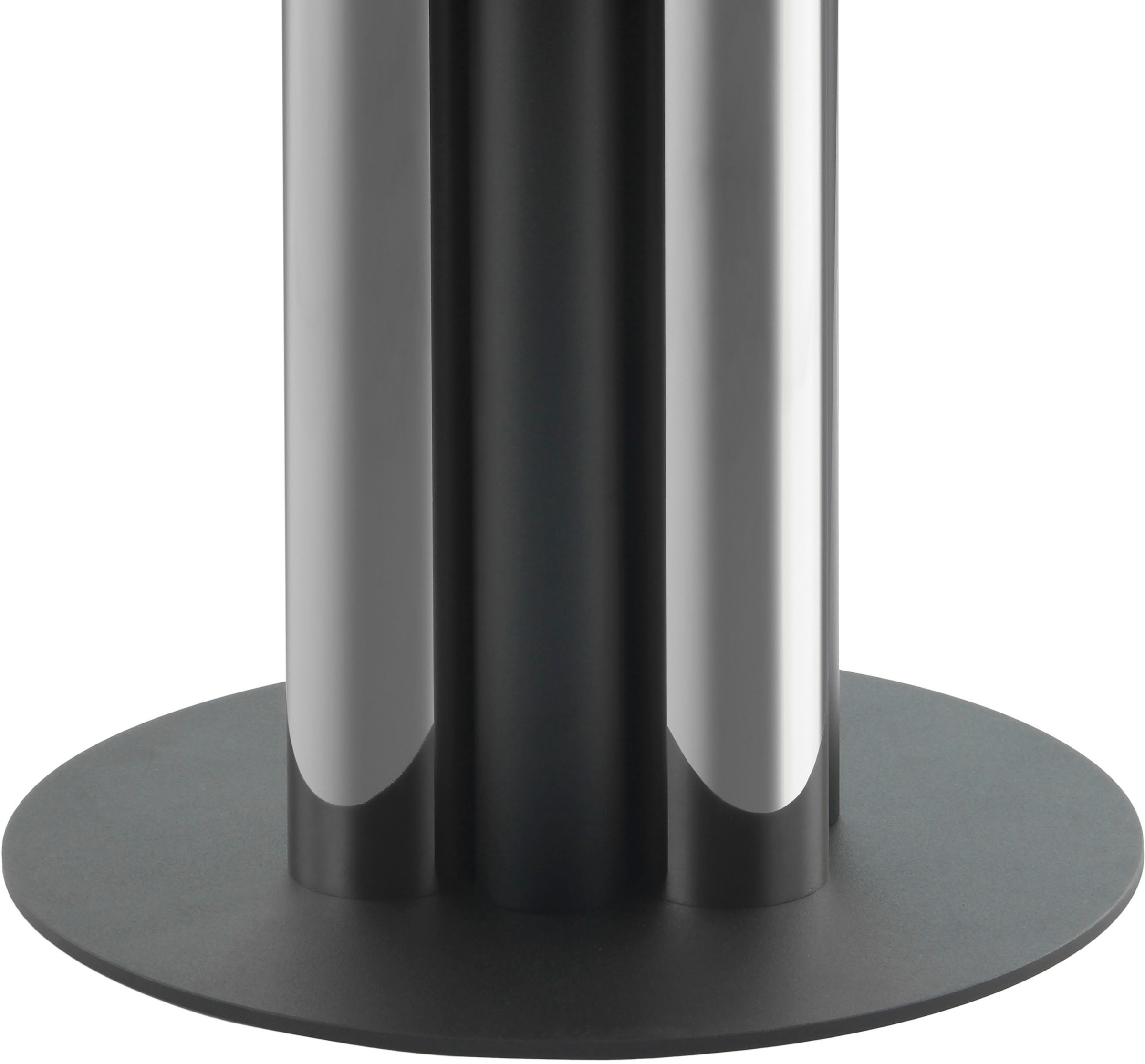 Kayoom Beistelltisch »Ontario 225, Runde  Glasplatte aus Sicherheitsglas, 100% Edelstahl« 1 Stk. tlg. Modernes Design, zweifarbiges Säulengestell, Eyecatcher Element