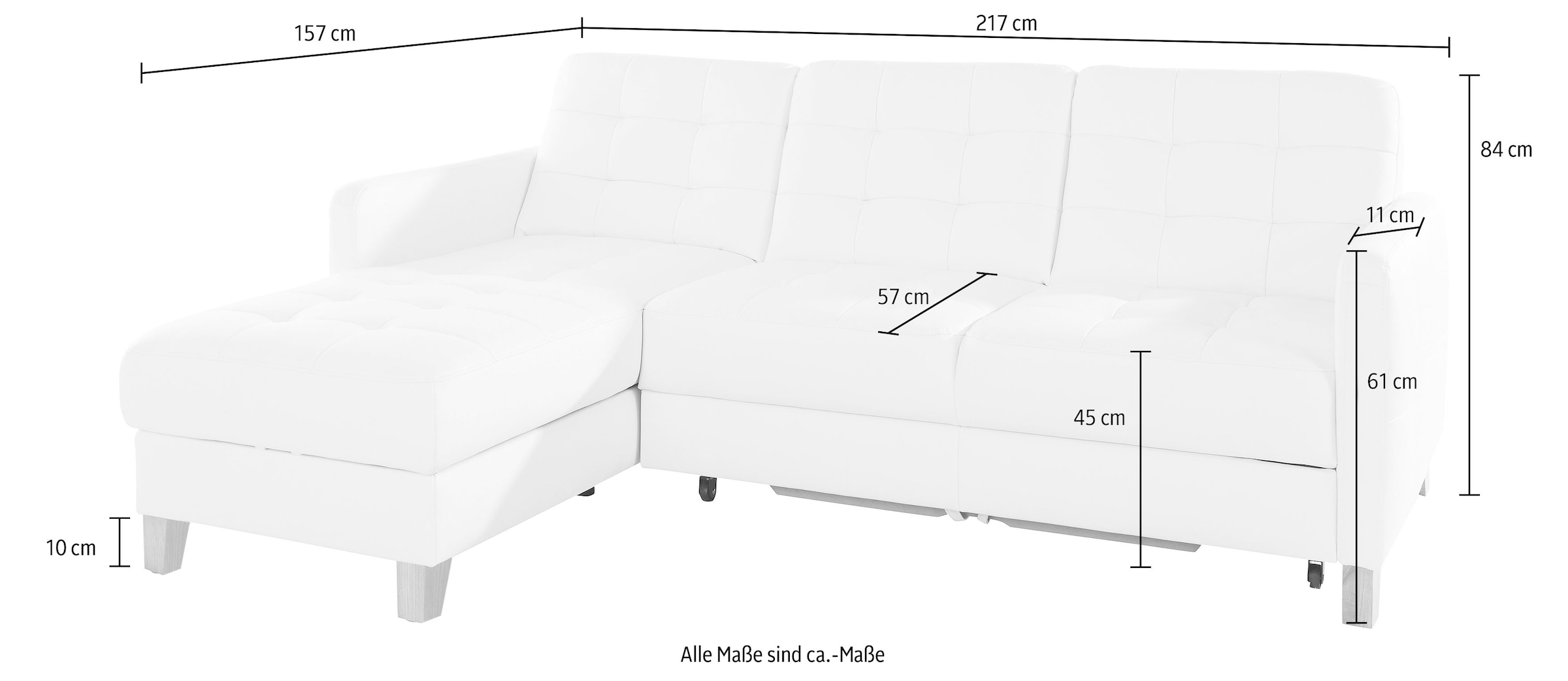 exxpo - sofa fashion Ecksofa »Elio, kompakt und komfortabel, bequem und zeitloses Design, L-Form«, wahlweise mit Bettfunktion