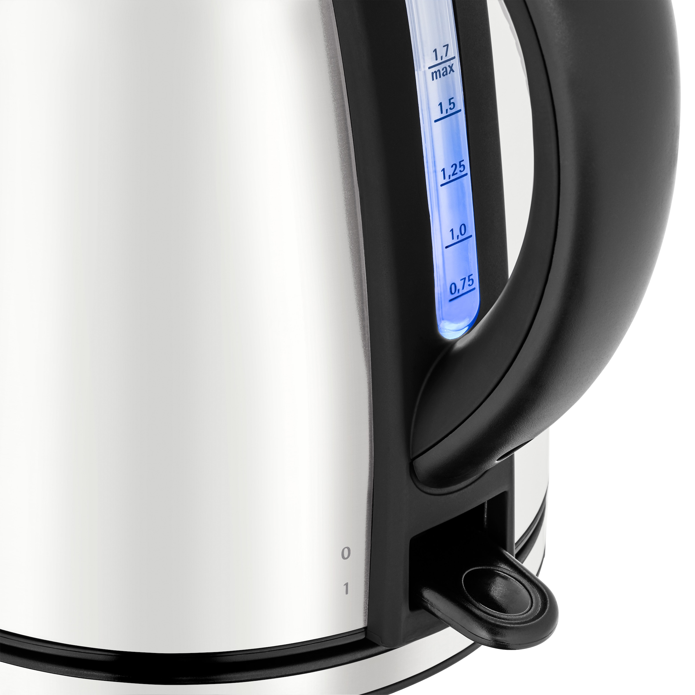 WMF Wasserkocher »Stelio Paper Grey«, 1,7 l, 2400 W, Cromargan, beleuchtete Wasserstandsanzeige, 2400 Watt