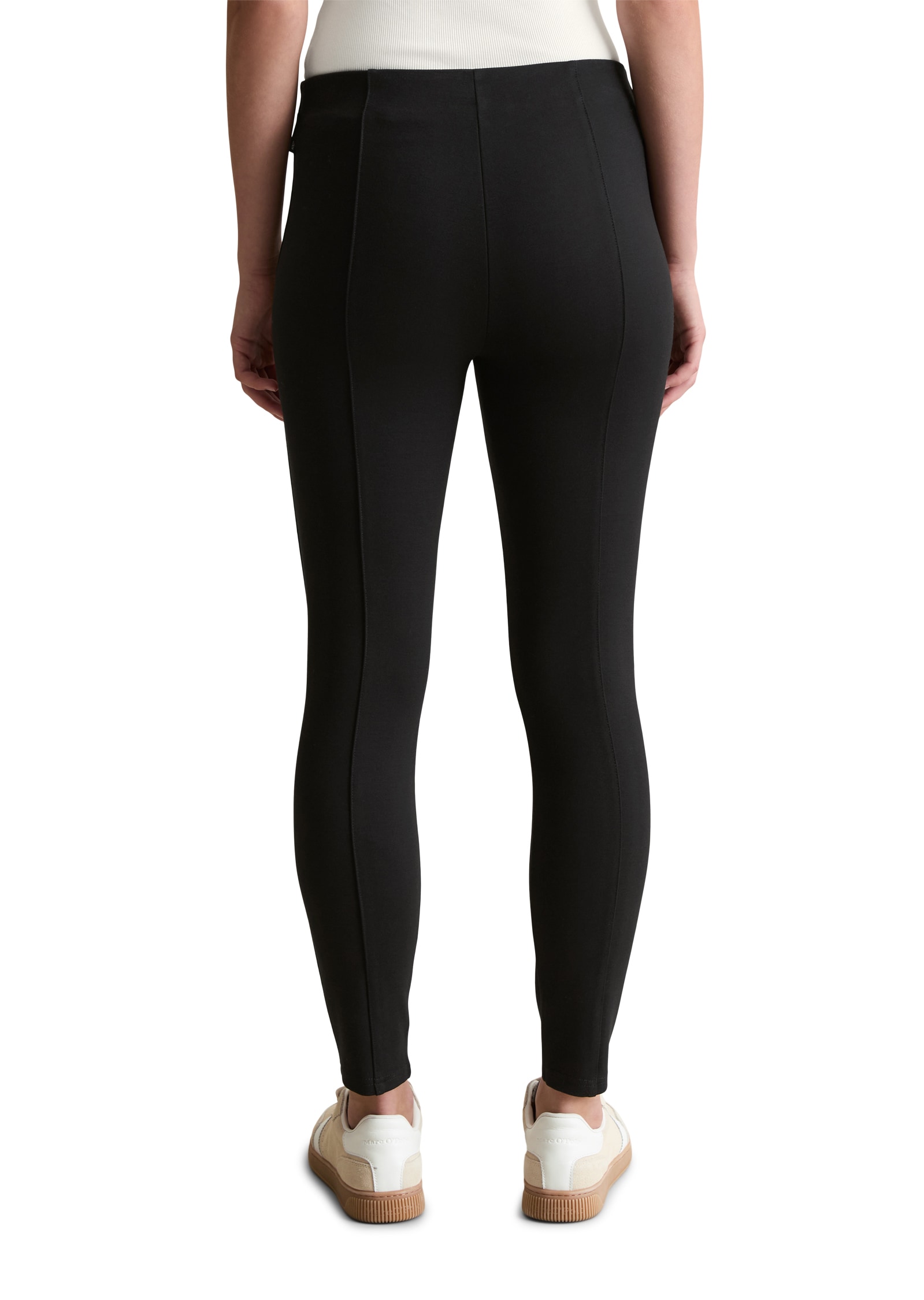 Marc O'Polo DENIM Jerseyhose, slim fit aus kompaktem Interlock, Naht in Bügelfalten-Optik