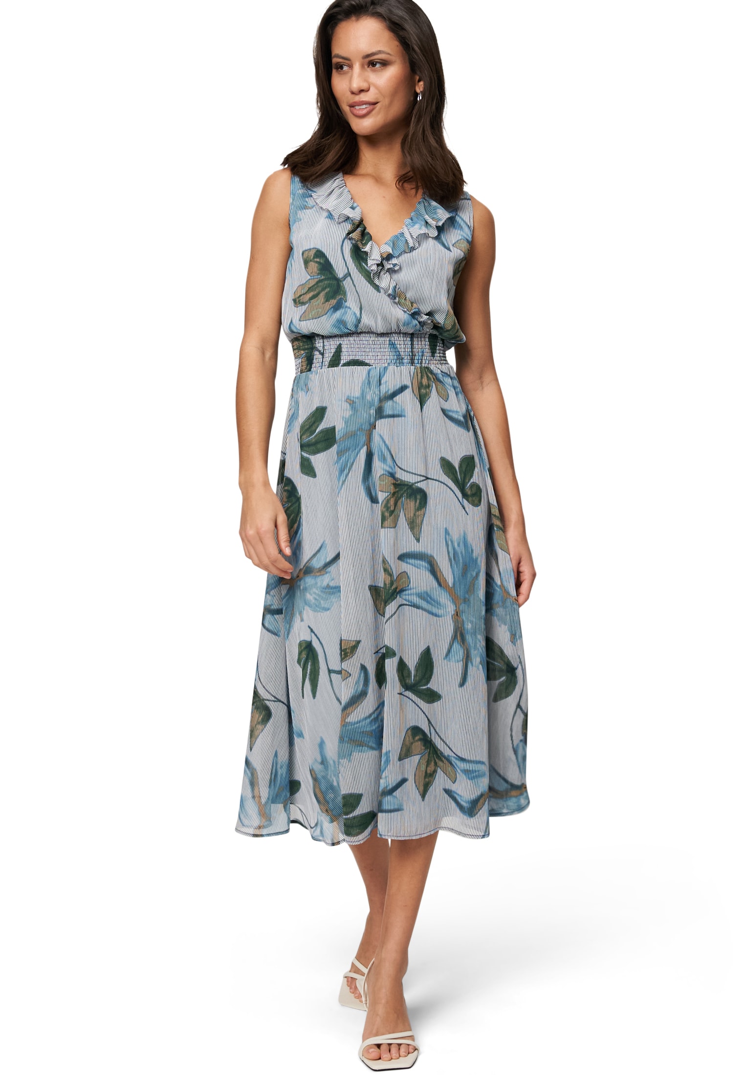 Zero Midikleid »Midikleid mit Rüschen«
