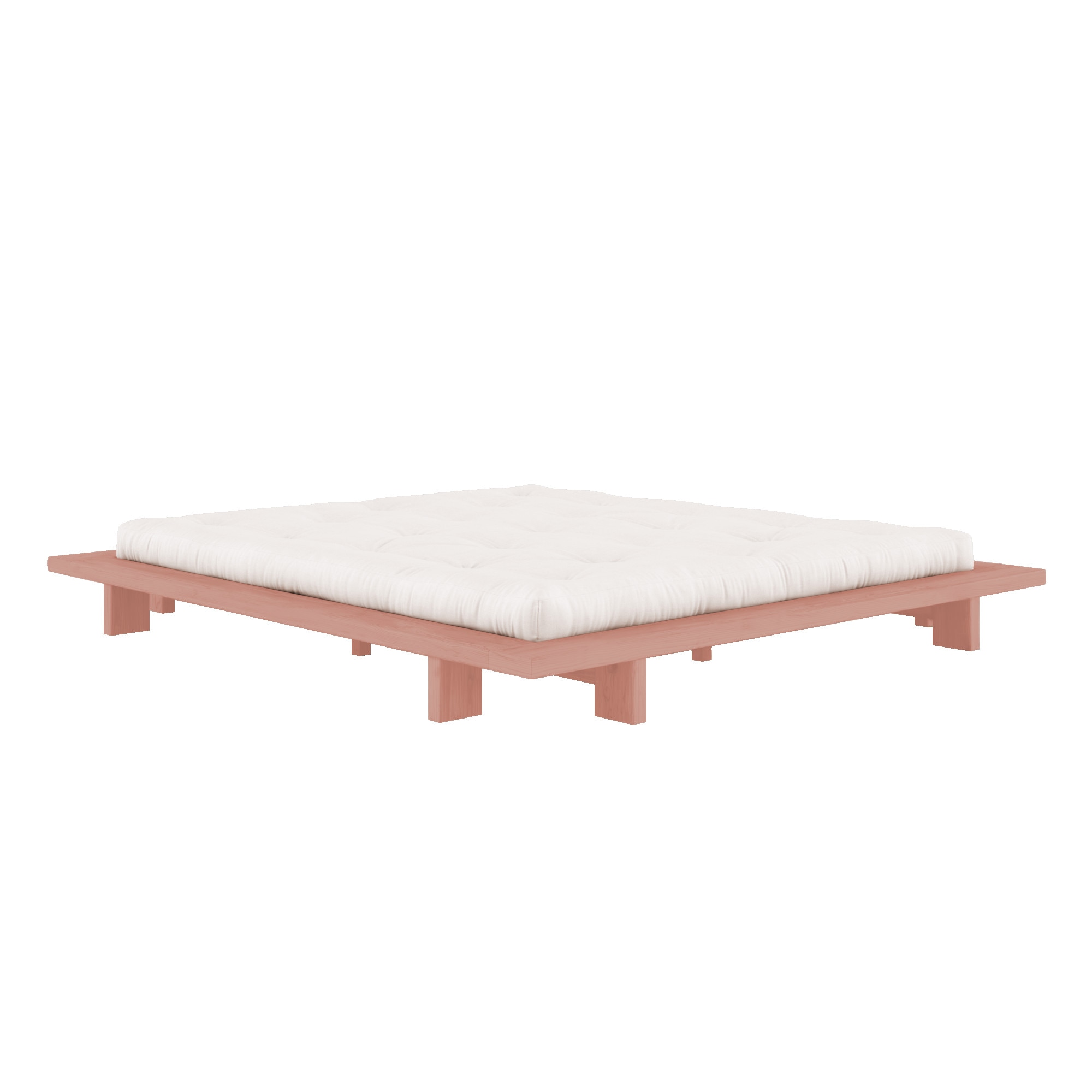 Karup Design Bettgestell »JAPAN BED Bodenbett, Holzrahmen, Futonbett, Holzbett«, Massivholzbett aus Kiefer massiv, ohne Kopfteil