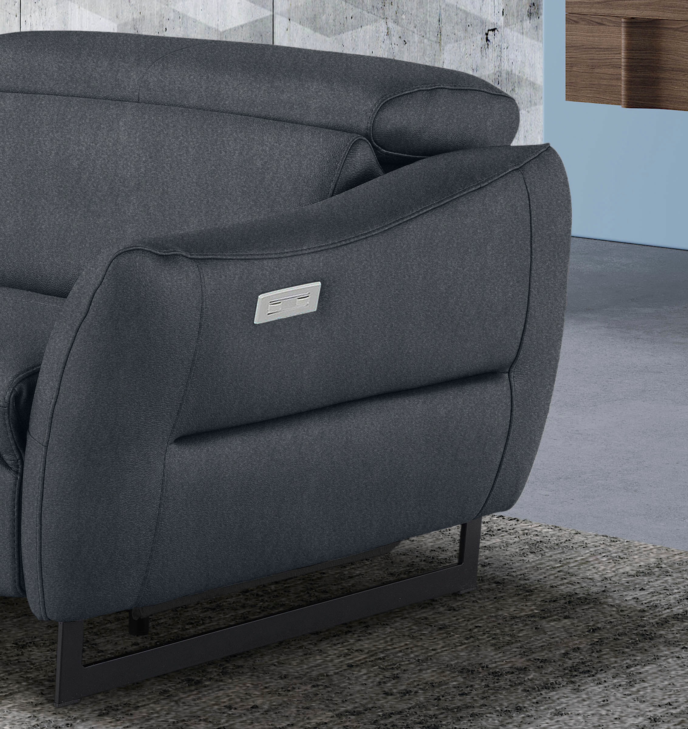 Egoitaliano 2,5-Sitzer »Dafne, elegantes Designsofa mit hohem Sitzkomfort«, mit und ohne elektrischer Relaxfunktion, Kopfteile manuell verstellbar