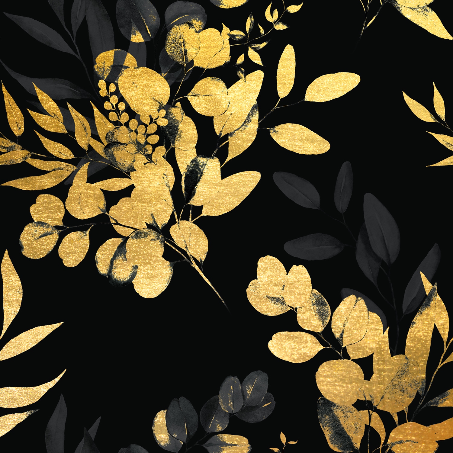 Leonique Acrylglasbild »Eukalyptus - Acrylbilder mit Blattgold veredelt«,  (1 St.), Goldveredelung, Handgearbeitet, Gerahmt, Edel online bei OTTO