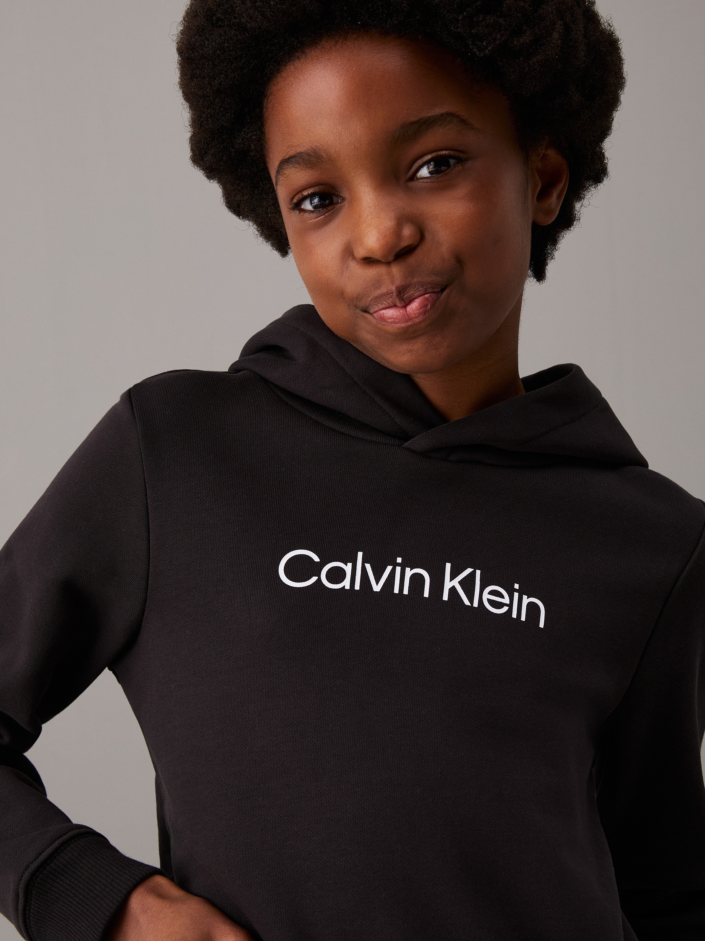 Calvin Klein Jeans Kapuzensweatshirt »Inst. Logo Reg. Terry Hoodie«, für Kinder bis 16 Jahre und mit Logoschriftzug