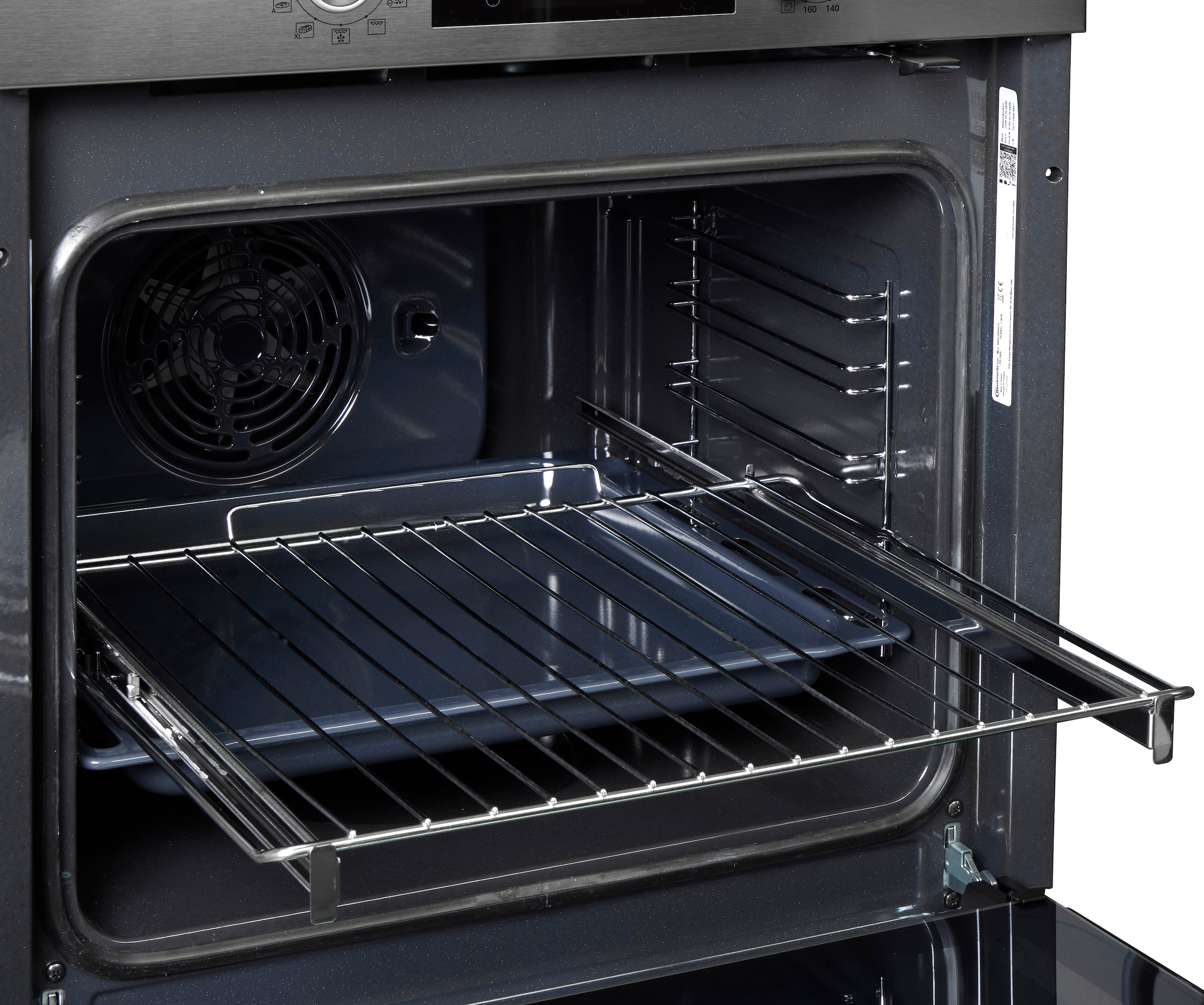 BAUKNECHT Backofen-Set »BAKO 760 Steam IN« mit 1-fach-Teleskopauszug Hydrolyse Set, 2 Stk. tlg. GentleSteam - für ein saftiges Inneres und ein knuspriges Äußeres