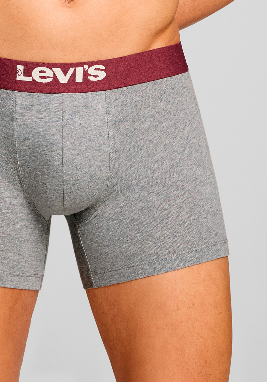 Levi's® Boxershorts »LEVIS MEN SLD BASC BOXER BRIEF ORG CO 2P«, (Packung, 2er Pack), mit breitem Logobund