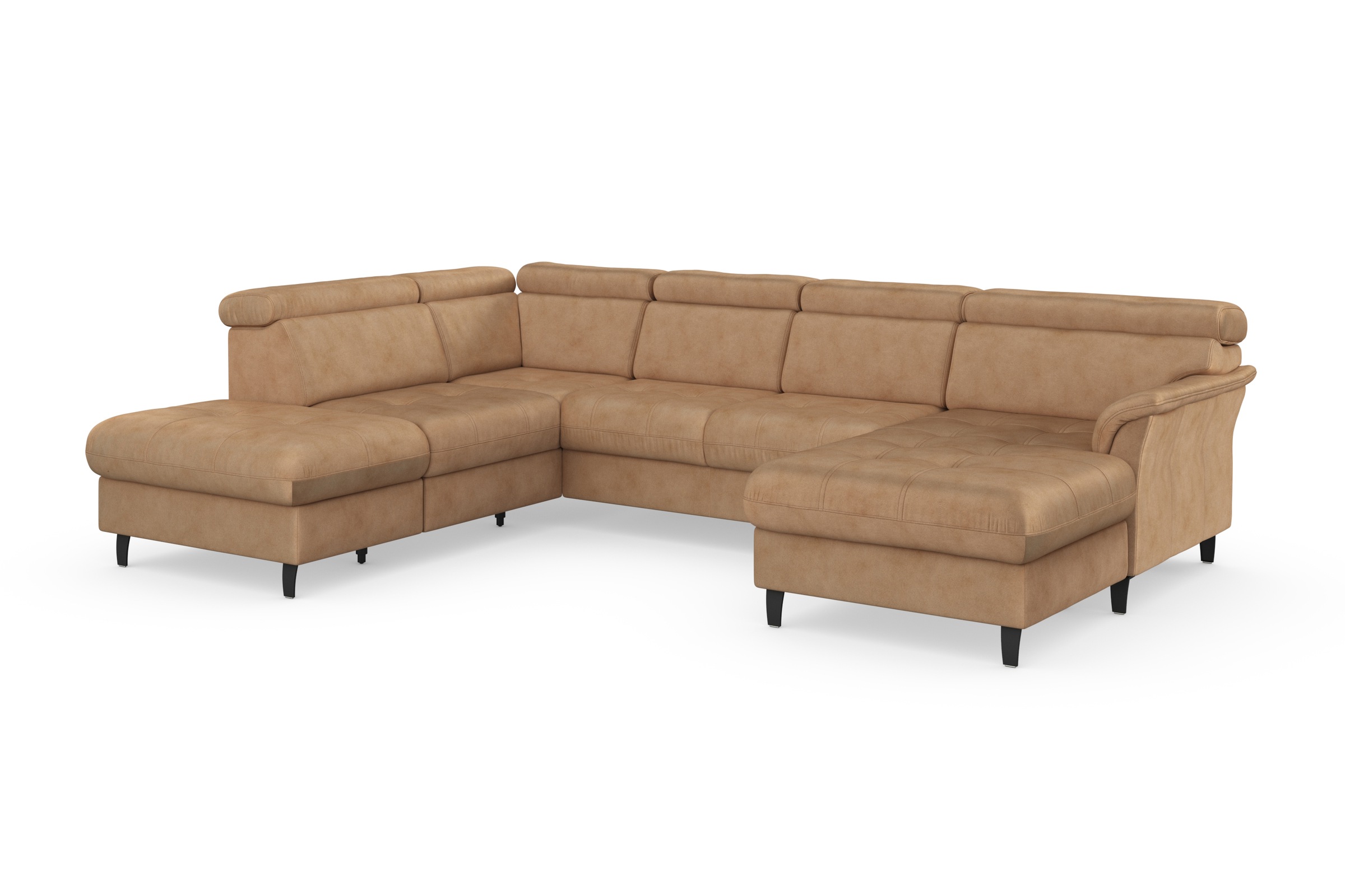 sit&more Wohnlandschaft »Marano U-Form« inklusive Kopfteilverstellung, wahlweise mit Bettfunktion, Bettkasten