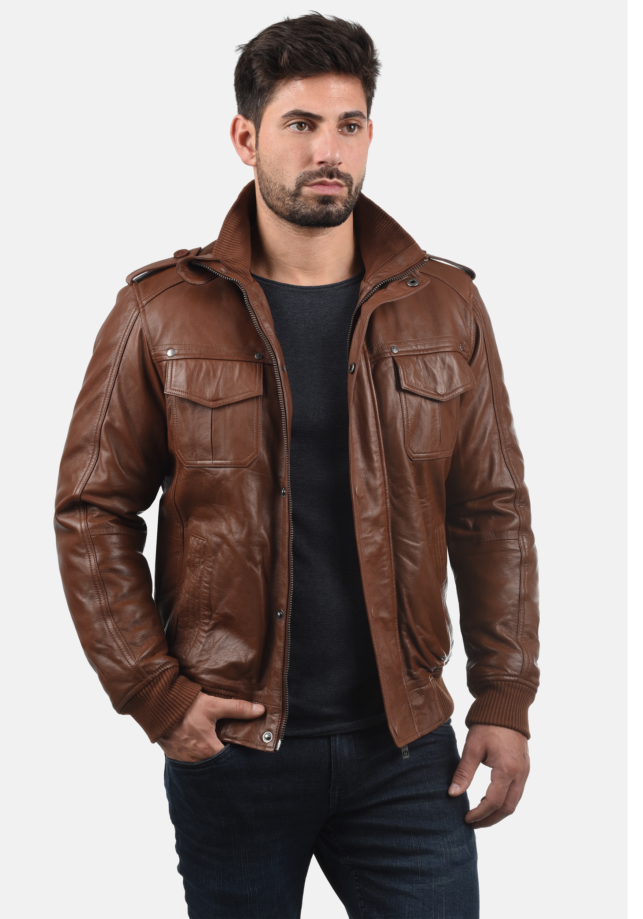 !Solid Lederjacke »Lederjacke SDCamash«