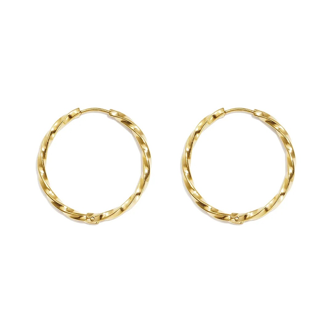 Adelia´s Paar Creolen »Ohrringe Creolen aus Edelstahl Ø 25 mm« Modeschmuck aus Edelstahl in runder Form