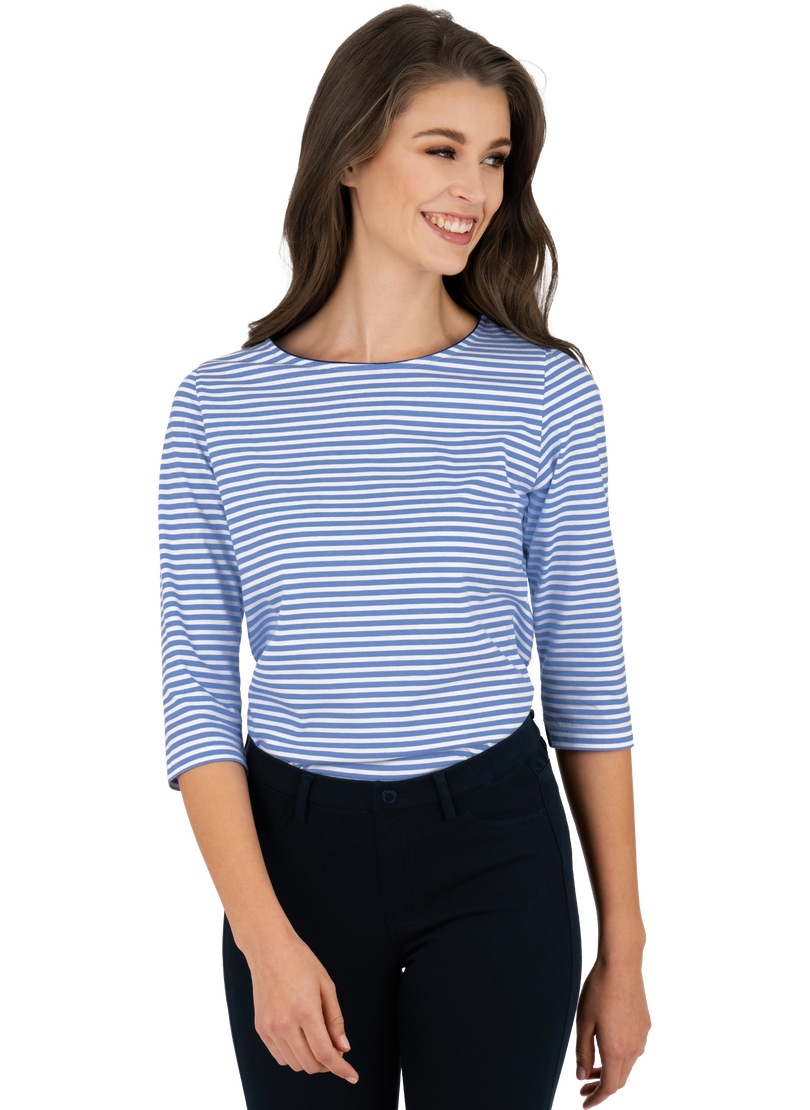 Trigema Longsleeve »TRIGEMA Shirt aus 100% Baumwolle mit 3/4-Arm«, (1 tlg.)