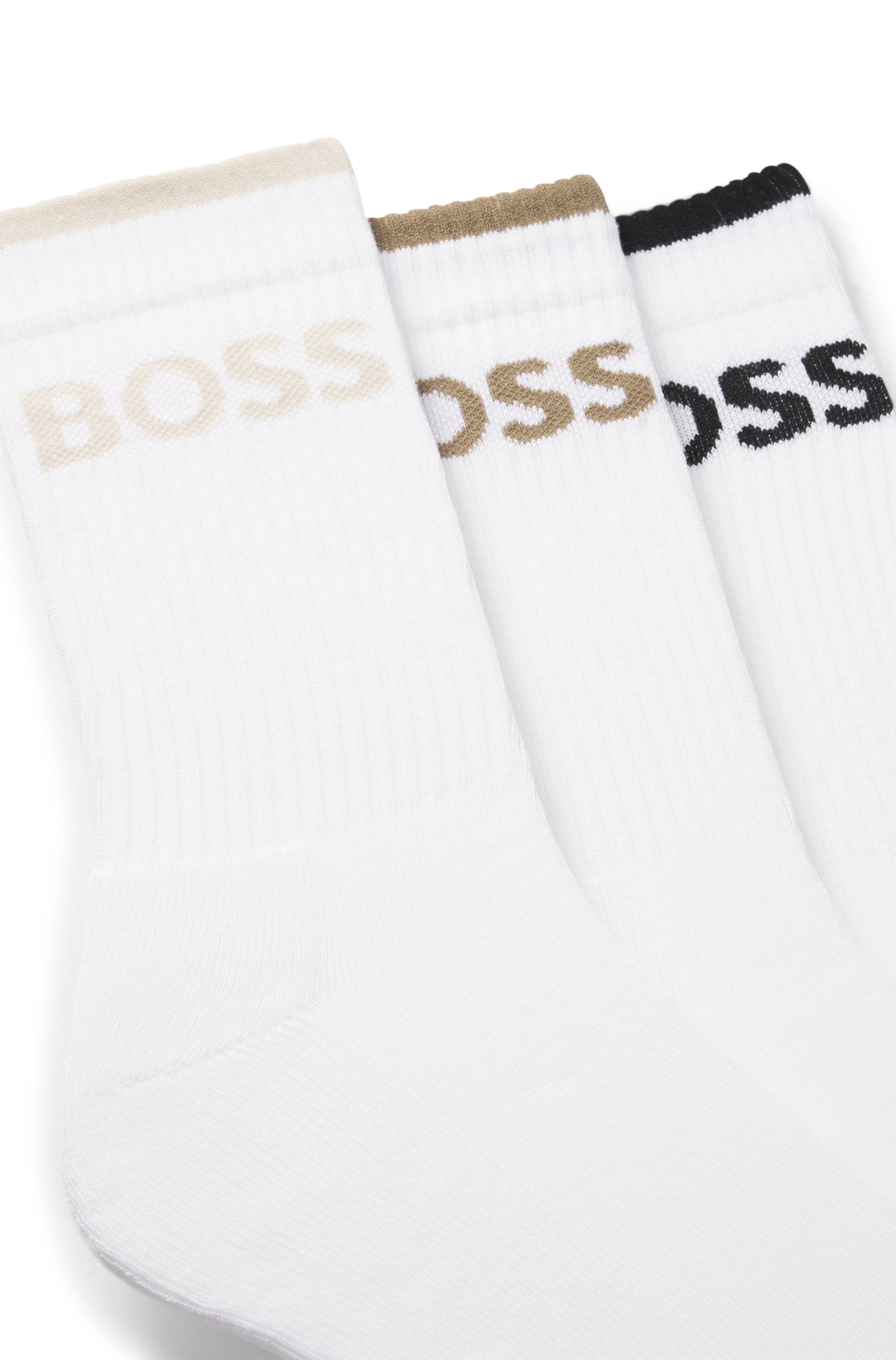 BOSS Businesssocken »6P QS Stripe CC« Packung, 6er, 6 Paar tlg. mit BOSS Schriftzug