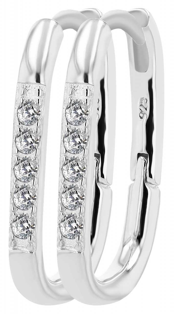 Adelia´s Paar Creolen »Adelia's Damen Creolen aus 925 Sterling Silber und Zirkonia«
