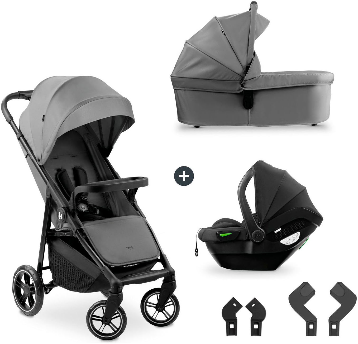 Hauck Kinder-Buggy »Shop N Care Trio Set«, inkl. Babyschale, Babywanne und Adapter