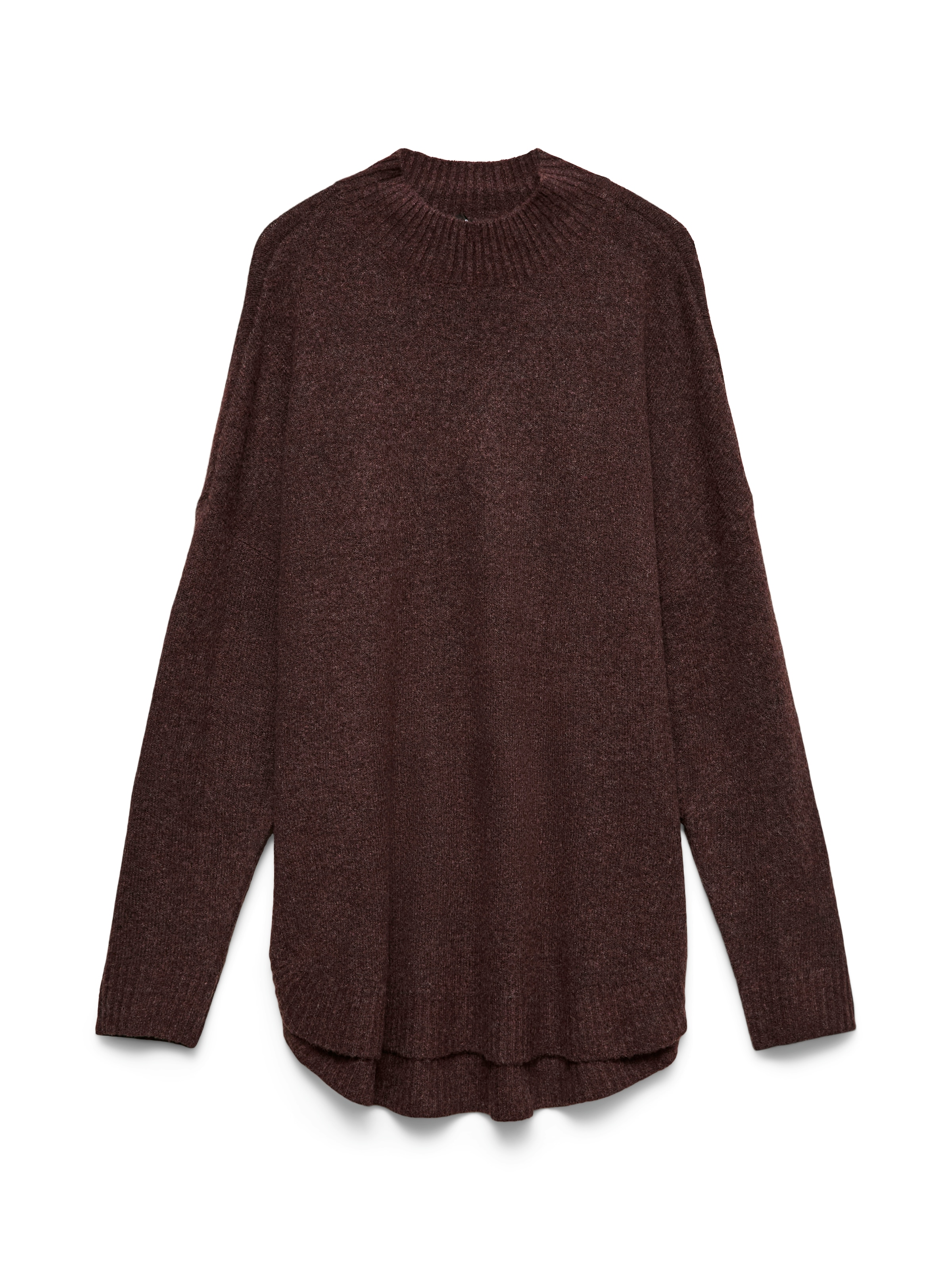 Vero Moda Strickpullover »VMPLAZA LS HIGHNECK LONG PULLOVER GA BOO« Materialmix, loose fit