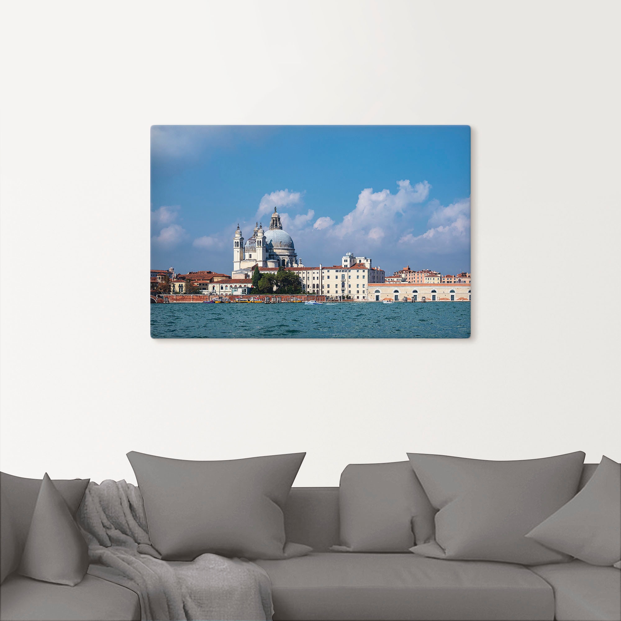 Artland Leinwandbild »Blick auf historische Gebäude Venedig II«, Venedig, (1 St.), auf Keilrahmen gespannt