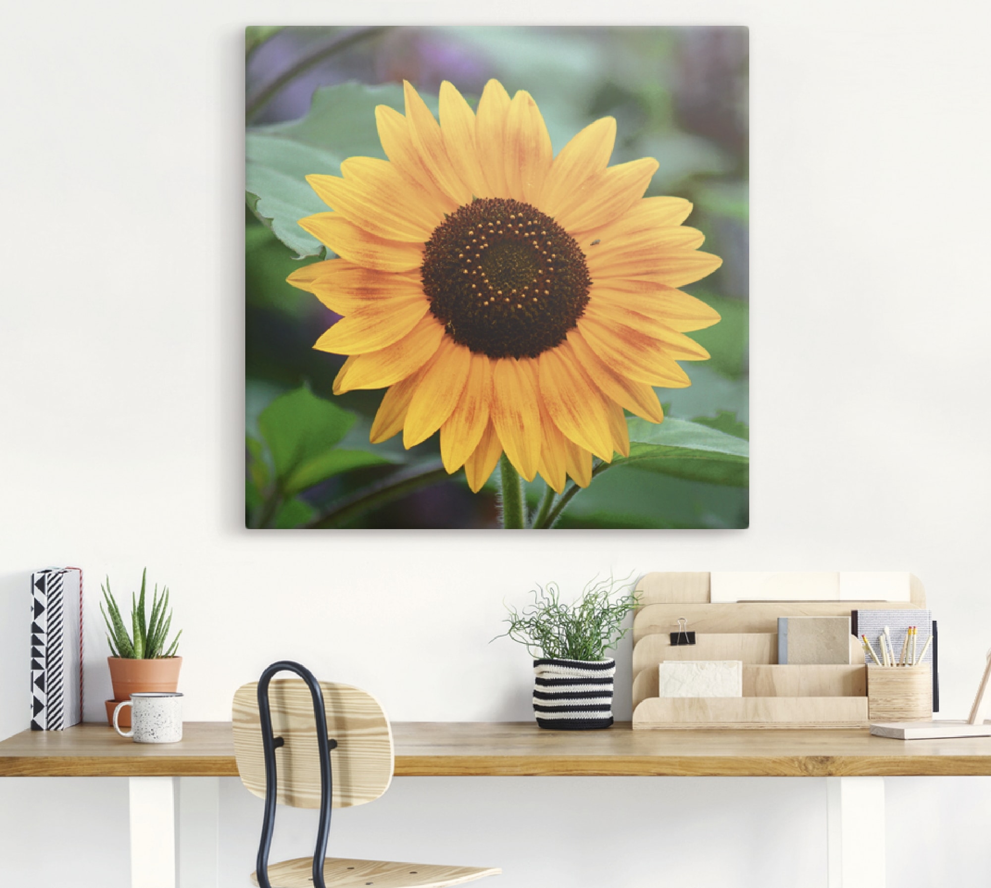 Artland Leinwandbild »Sonnenblume«, Blumen, (1 St.), auf Keilrahmen gespannt