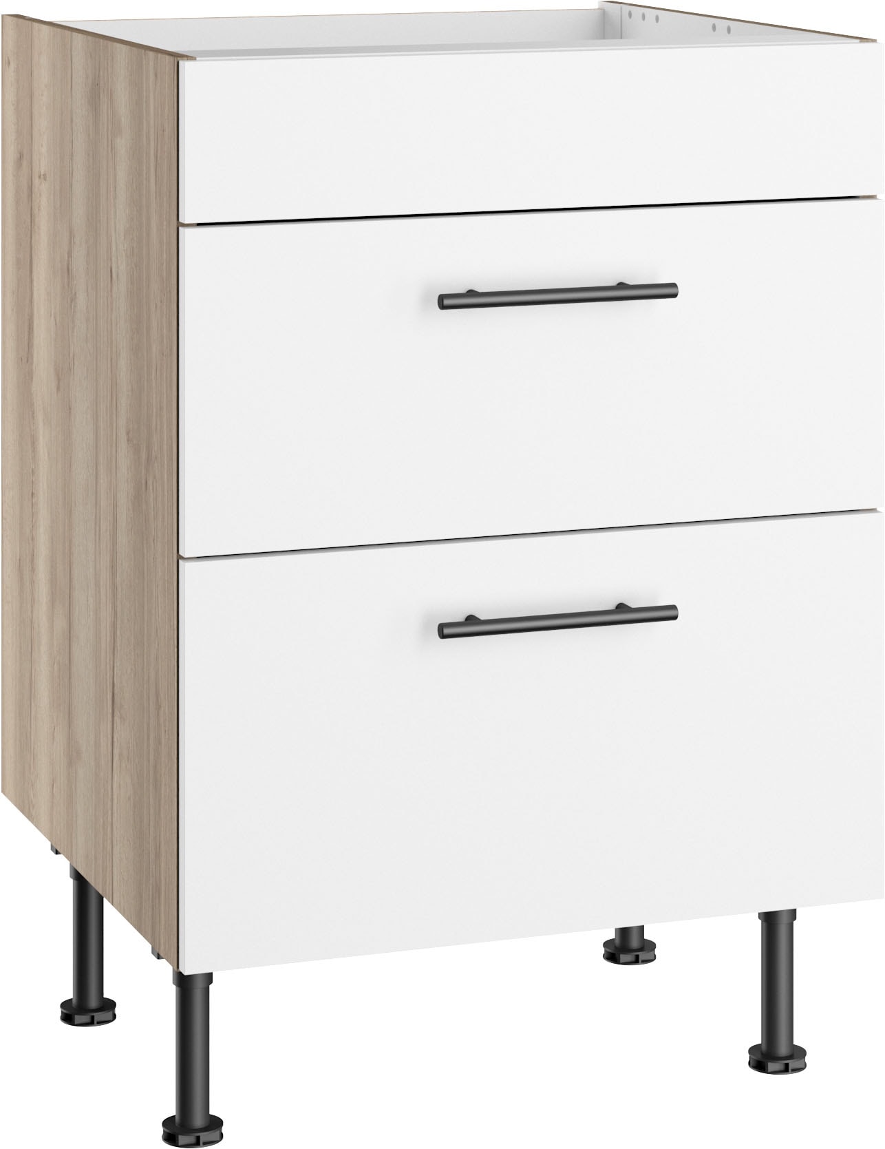 OPTIFIT Kochfeldumbauschrank »Fiona« Breite 60 cm, mit 2 Auszügen und höhenverstellbaren Stellfüßen