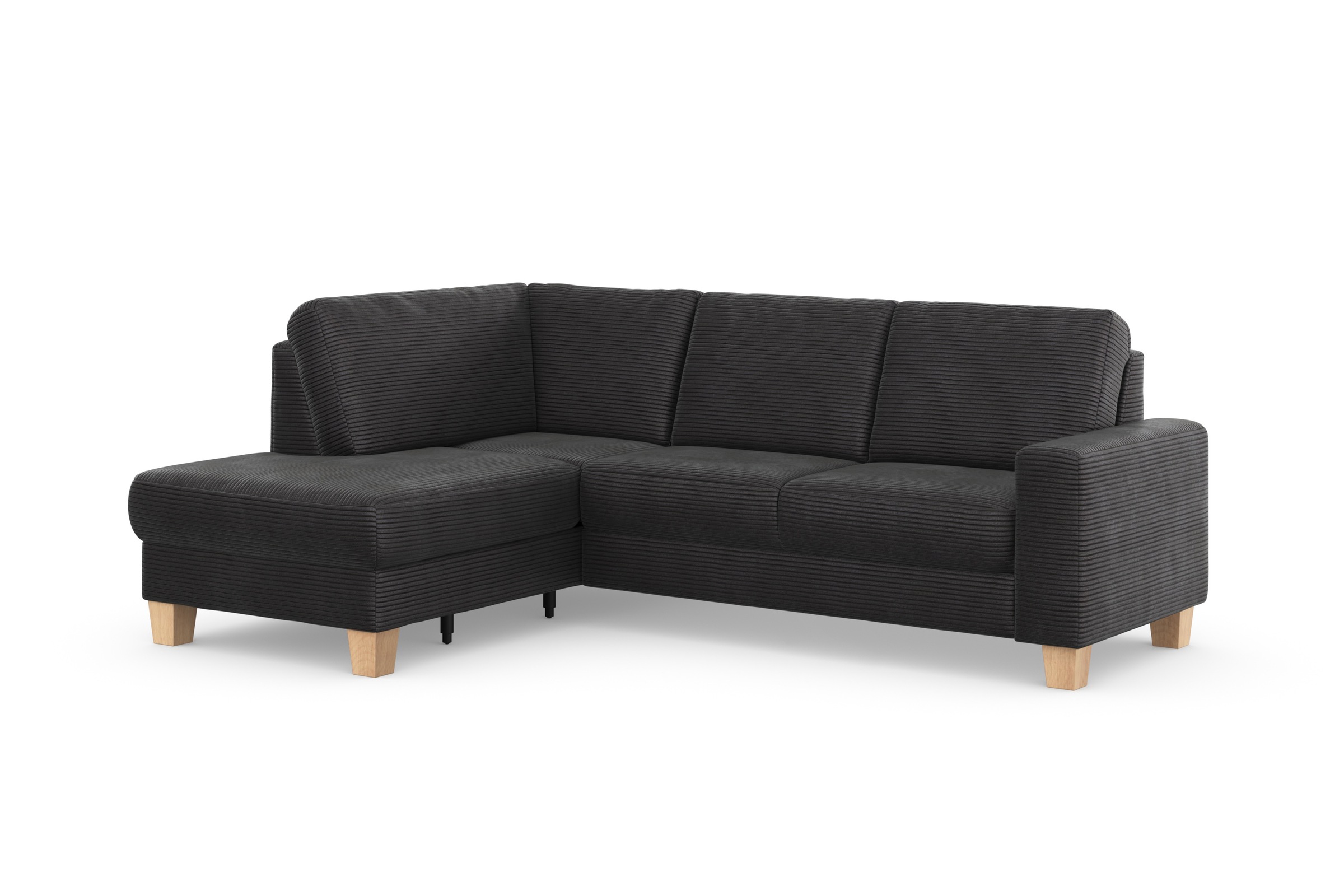 Home affaire Ecksofa »Summer L-Form«, mit Ottomane, wahlweise mit Bettfunktion und Bettkasten, Cord-Bezug