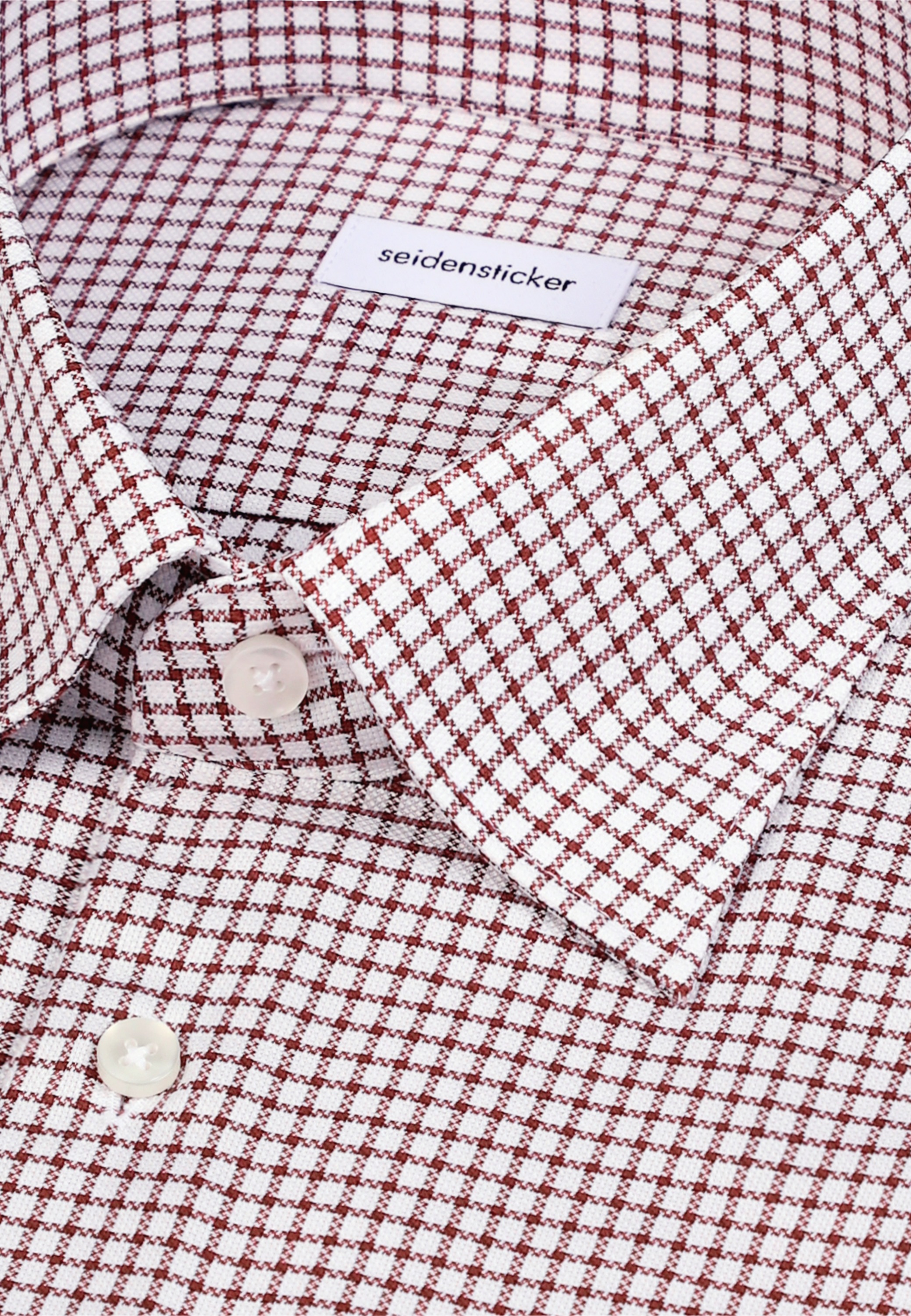 seidensticker Businesshemd »Schwarze Rose« Regular 1/2 Covered-Button-Down-Kragen Karo