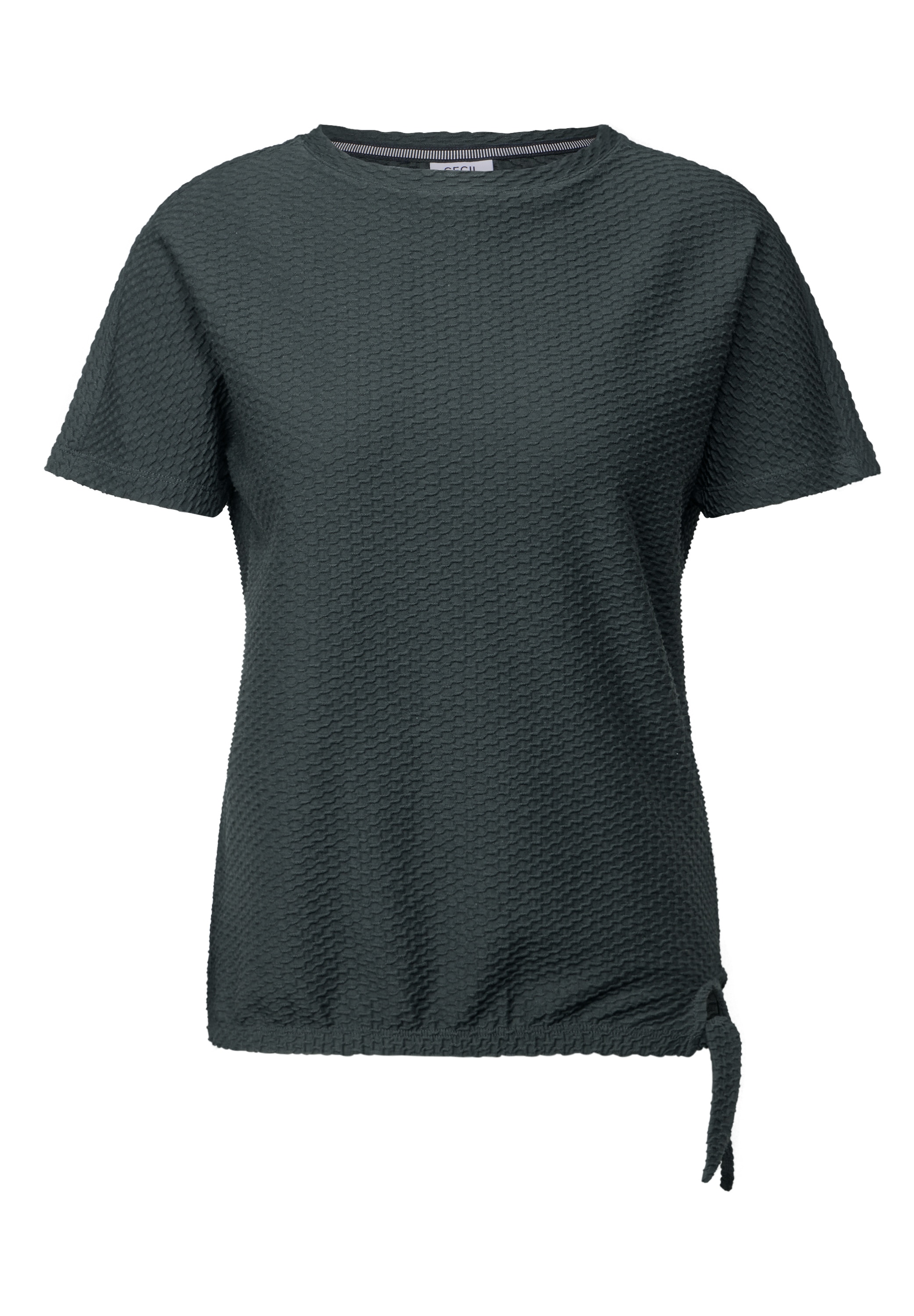 Cecil T-Shirt, mit Struktur und Knoten am Saum