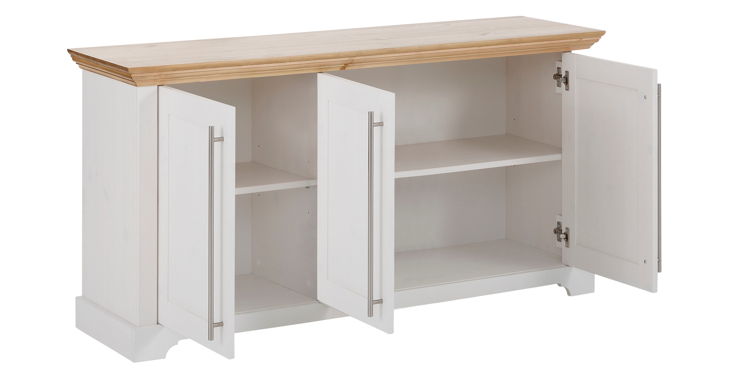 Home affaire Kommode »Meliss«, aus massiver Kiefer, FSC® zertifiziert, 3-türig, Breite 132 cm