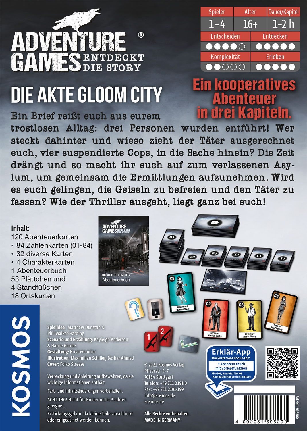 Kosmos Spiel »Adventure Games - Die Akte Gloom City«, Made in Germany