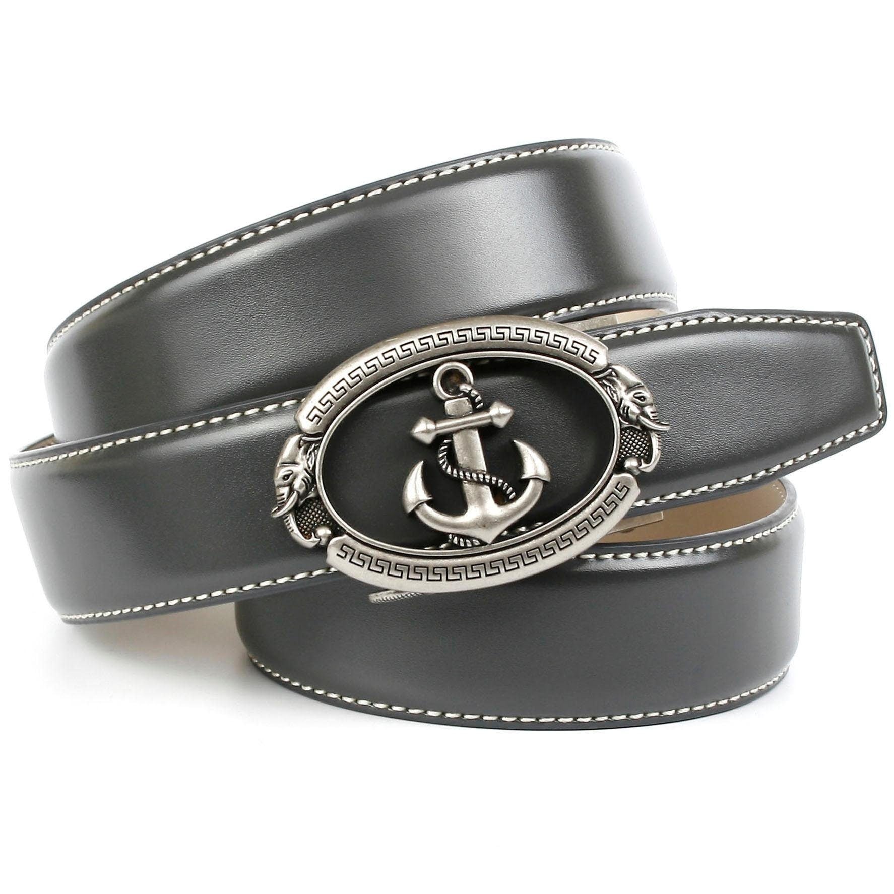 Anthoni Crown Ledergürtel, mit stilisiertem und Ziersteppung Anker weißer online OTTO bei kaufen