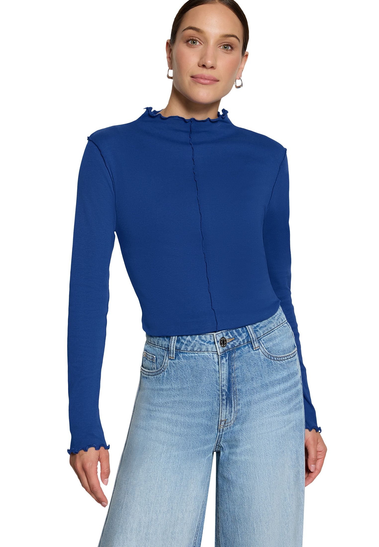 Zero Langarmshirt »Langarm-Shirt unifarben«