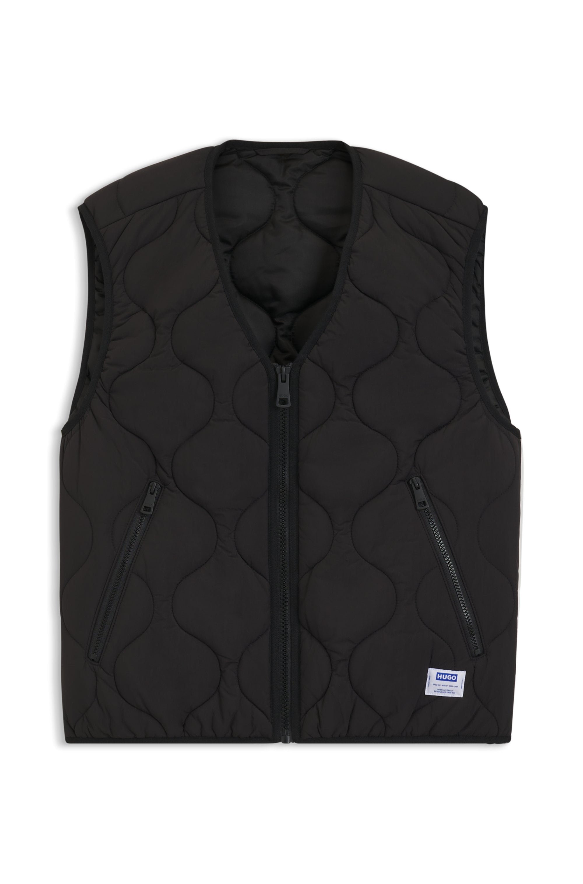 HUGO Blue Steppweste »Bocolino«, V-Ausschnitt, relaxed fit, Reißverschluss