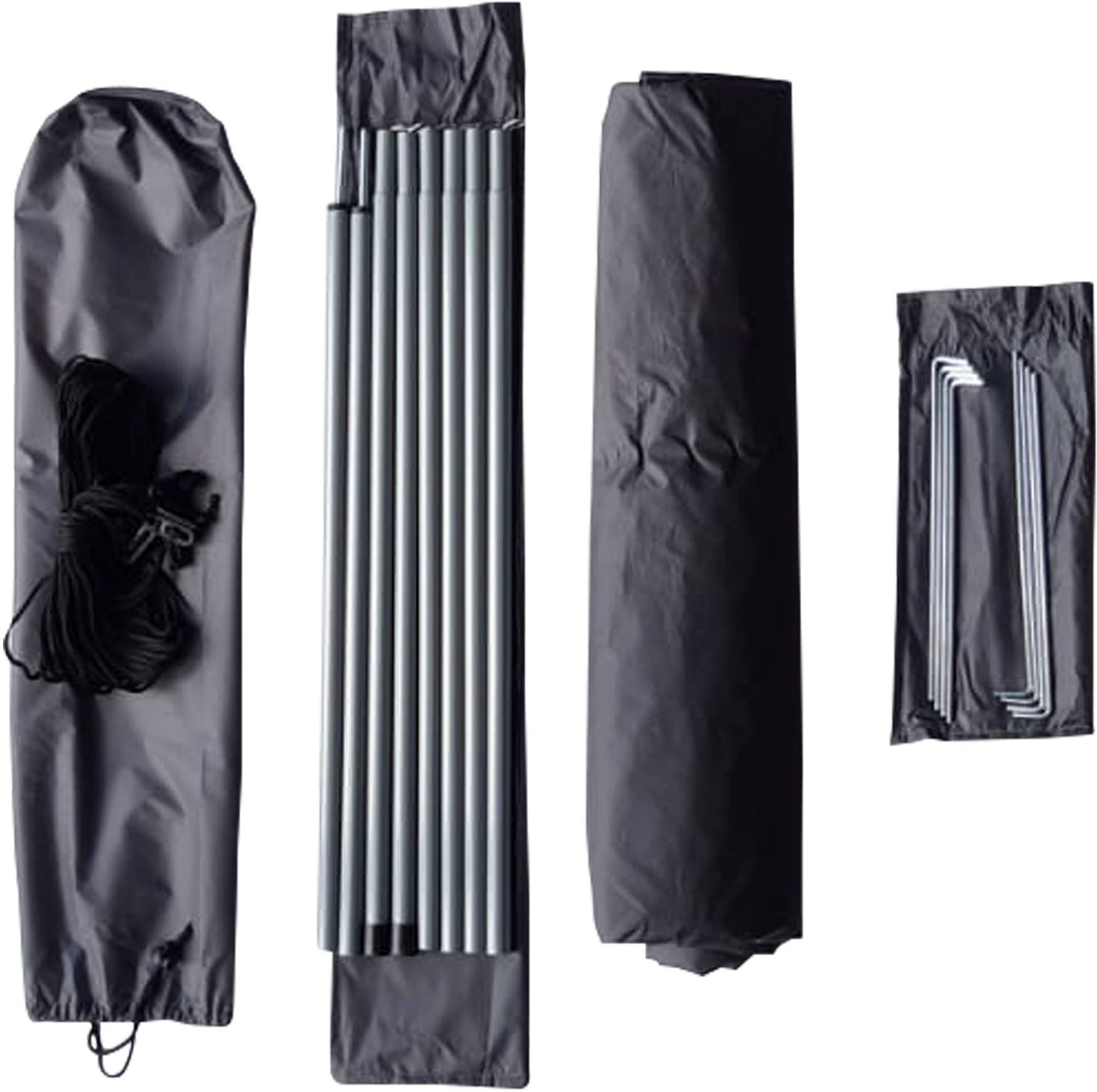 EXPLORER Sonnensegel »Sonnensegel 3x4m rechteckig wasserabweisend mit Stangen« nach Standard 801 in beige, grün oder grau für Balkon Garten Terrasse