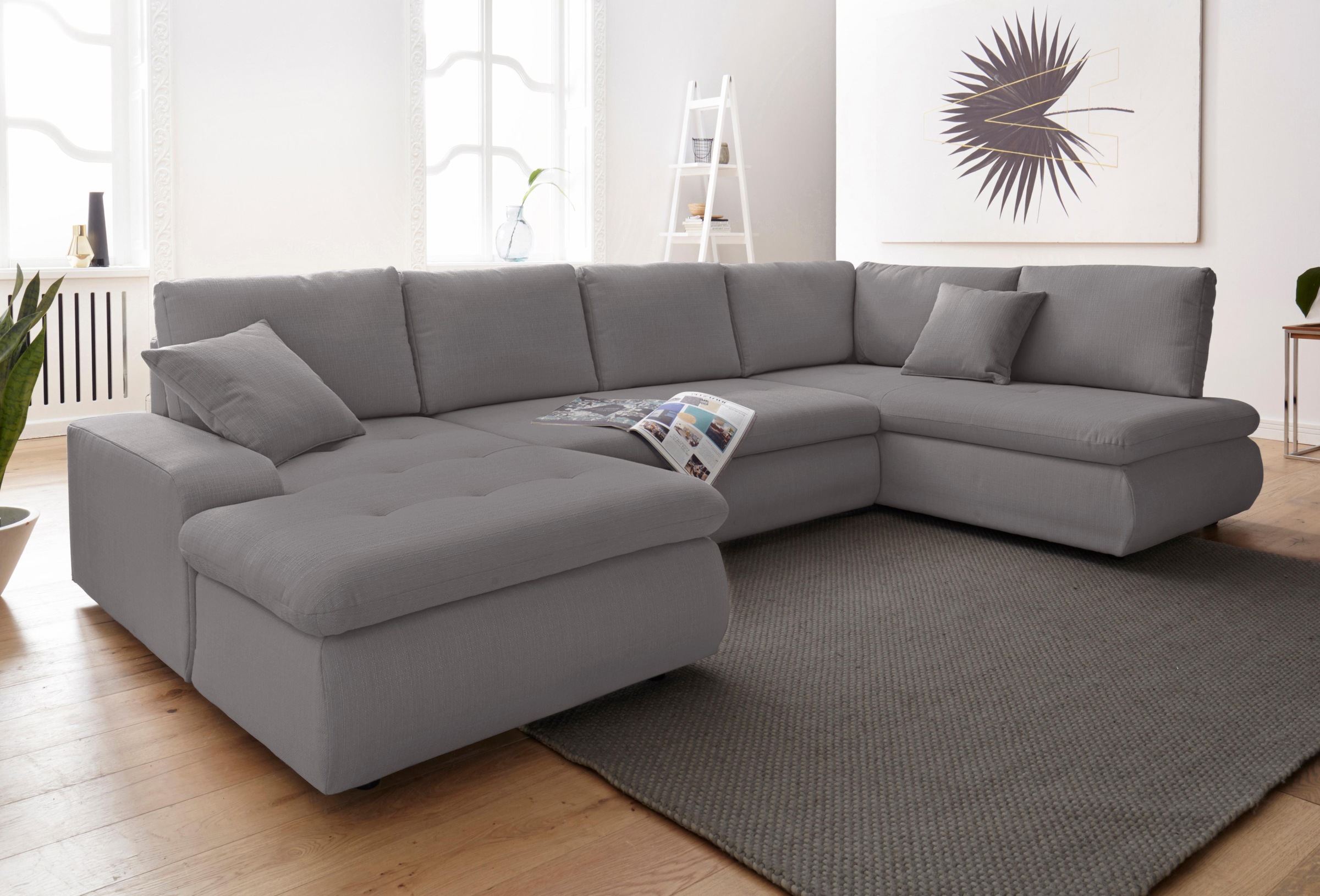 TRENDMANUFAKTUR Wohnlandschaft »Indie II, tolle Detailverarbeitung, bequem und komfortabel im Sitz«, wahlweise mit Bettfunktion, U-Form