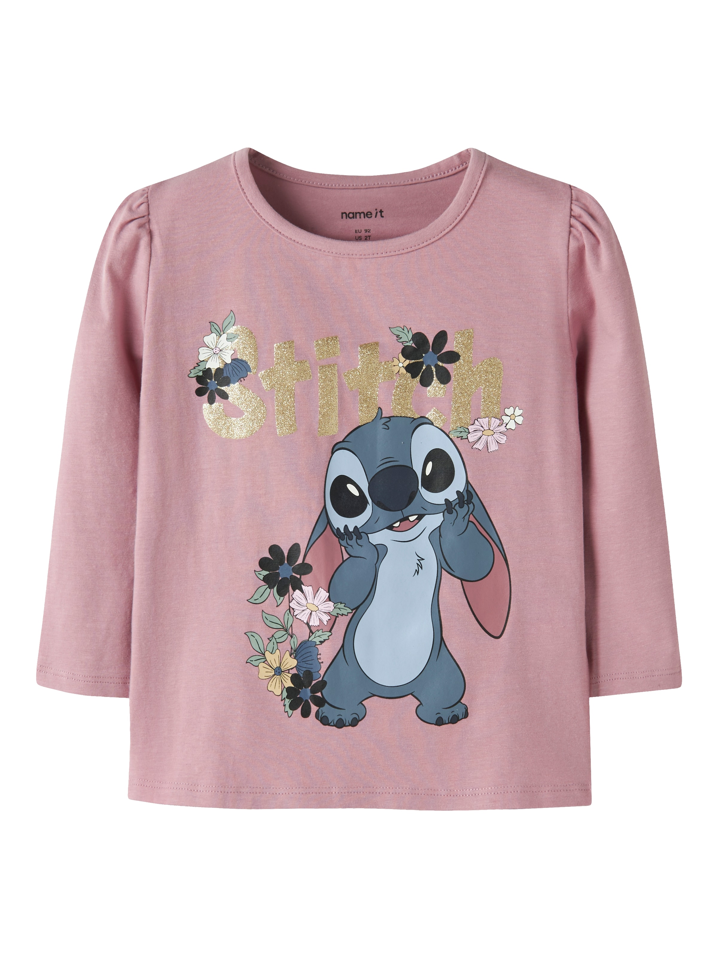 Name It T-Shirt »NMFJINA STITCH LS TOP BOX NOOS WDI« Baumwollmischung, regular fit